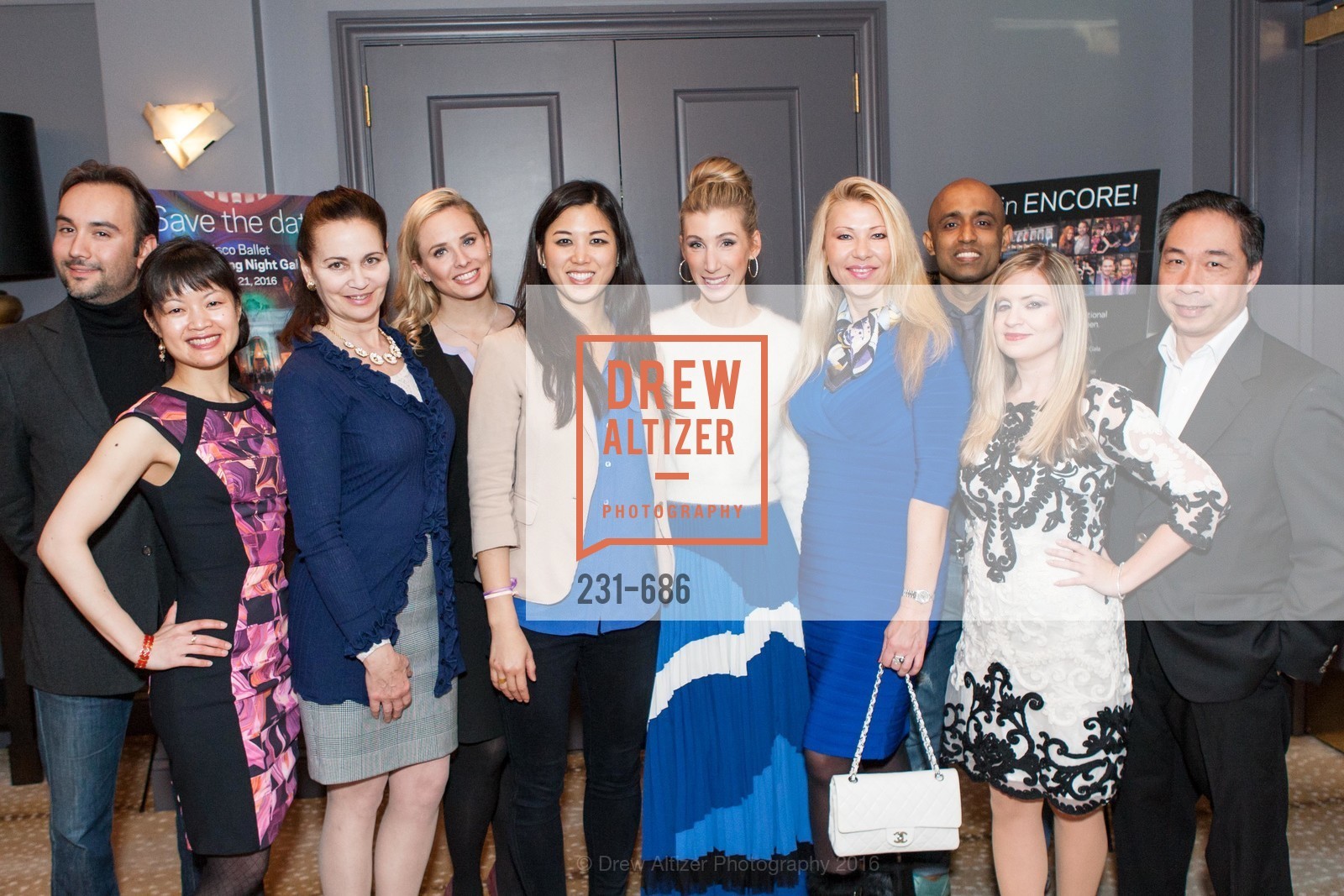 Christopher Correa, Susan Lin, Jane Burkhard, Elizabeth Sgarrella, Emily Hu, Maggie Winterfeldt Clark, Lena Gikkas, Sunil Sharma, Julie Hall, Wilson Yan, ENCORE! SF Ballet Preview Evening at The Battery, The Battery, January 14th, 2016,Drew Altizer, Drew Altizer Photography, full-service agency, private events, San Francisco photographer, photographer california