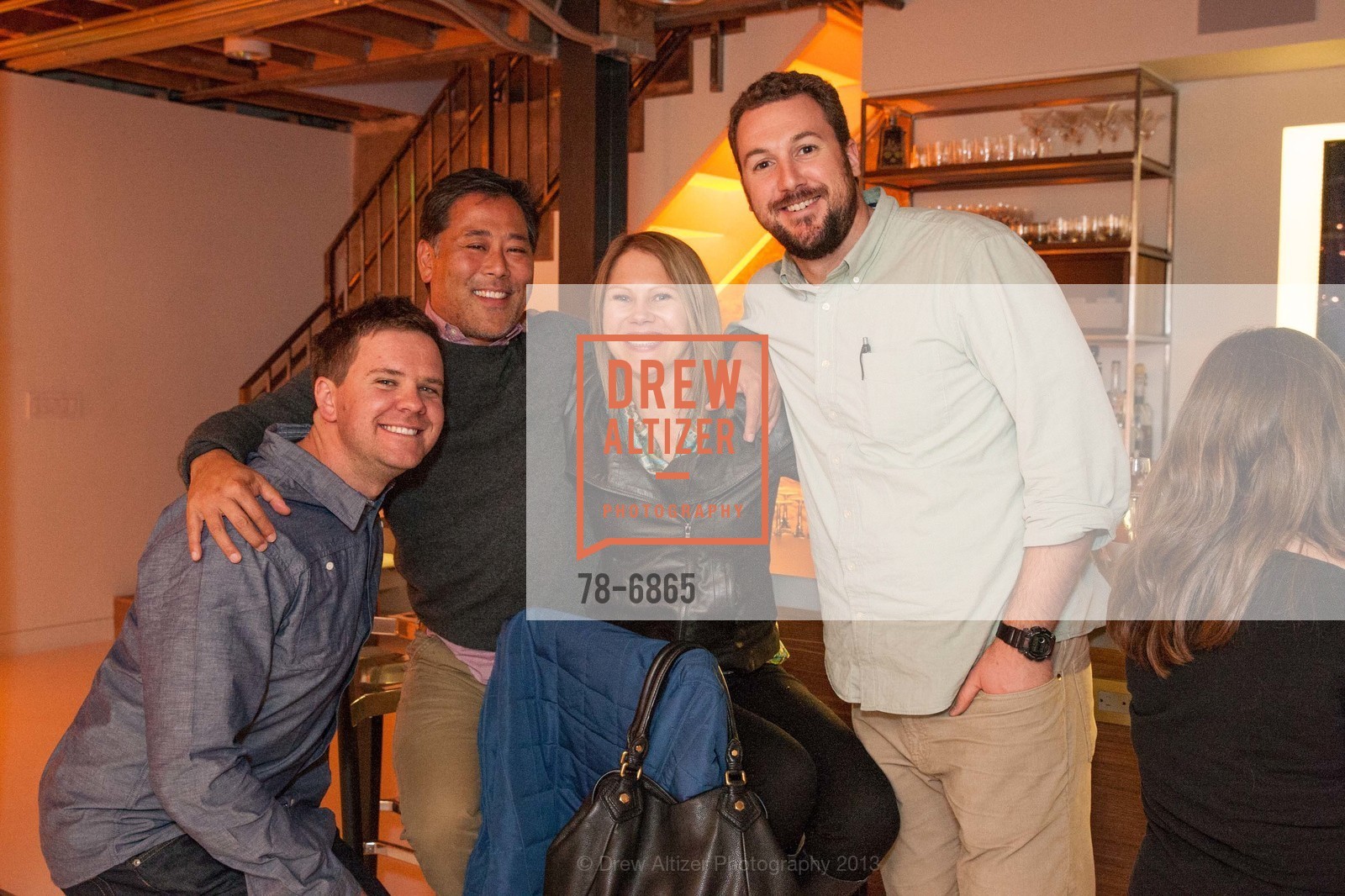 Hunter Dale, Doug Nomiyama, Andrea Mein, Patrick Brenaman, The Giant Pixel's 2nd Annual Holiday Party, US, December 12th, 2013, Photo #78-6865 Hunter Dale, Doug Nomiyama, Andrea Mein, Patrick Brenaman, Photo #78-6865
