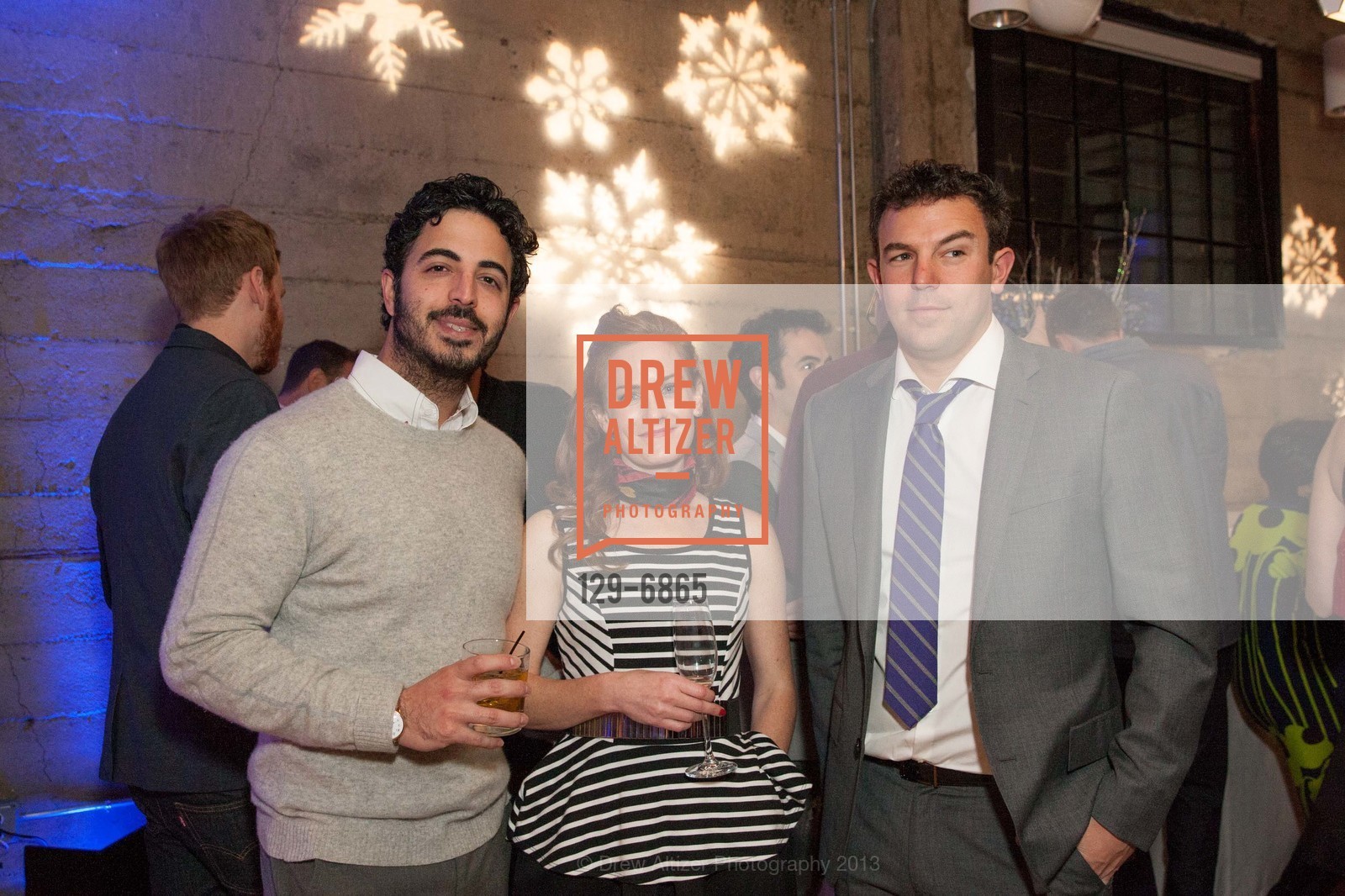 Ari Mir, Colleen Mulvey, Jared Kopf, The Giant Pixel's 2nd Annual Holiday Party, US, December 12th, 2013, Photo #129-6865 Ari Mir, Colleen Mulvey, Jared Kopf, Photo #129-6865