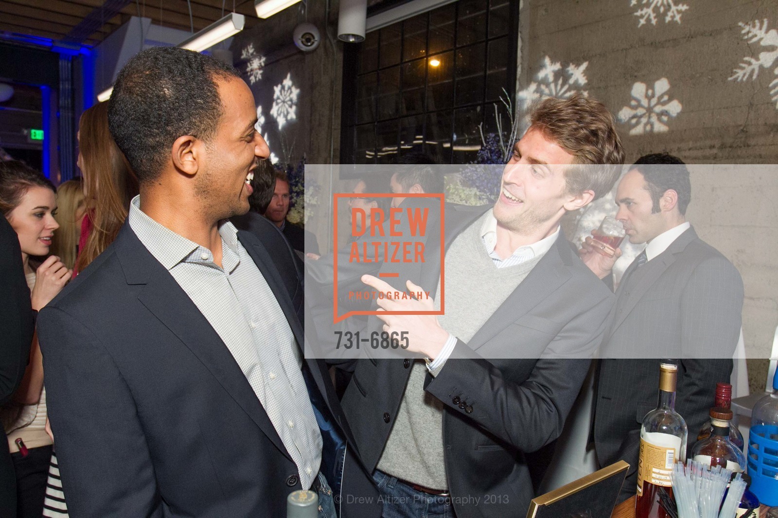 Joseph Abede, Blake Woodard, The Giant Pixel's 2nd Annual Holiday Party, US, December 12th, 2013, Photo #731-6865 Joseph Abede, Blake Woodard, Photo #731-6865