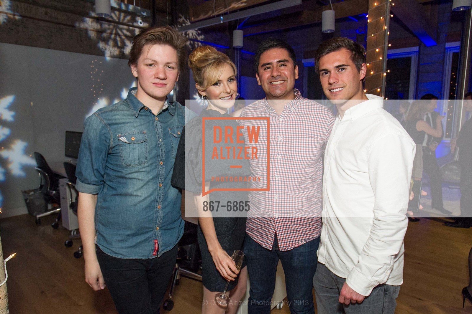 Aaron Short, Britt Billmaier, Jairo Avalos, Dominique Yahyavi, The Giant Pixel's 2nd Annual Holiday Party, US, December 12th, 2013, Photo #867-6865 Aaron Short, Britt Billmaier, Jairo Avalos, Dominique Yahyavi, Photo #867-6865