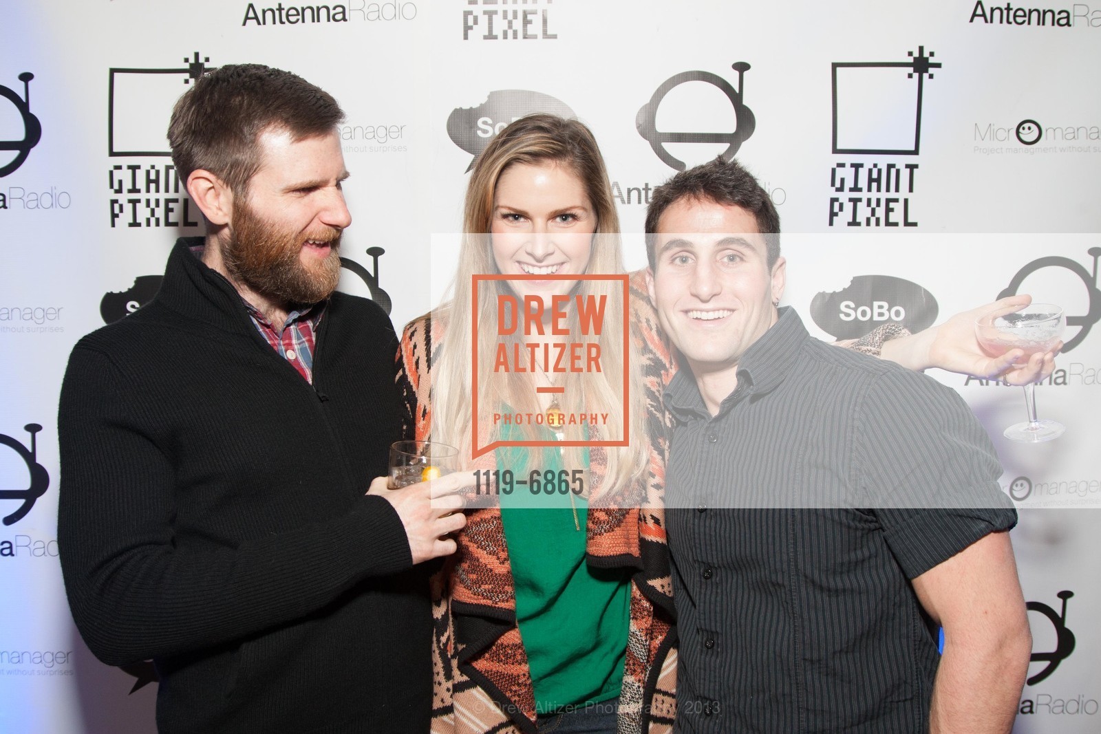 Gabriel Sheverner, Haley Sheverner, Mark Lilien, The Giant Pixel's 2nd Annual Holiday Party, US, December 12th, 2013, Photo #1119-6865 Gabriel Sheverner, Haley Sheverner, Mark Lilien, Photo #1119-6865