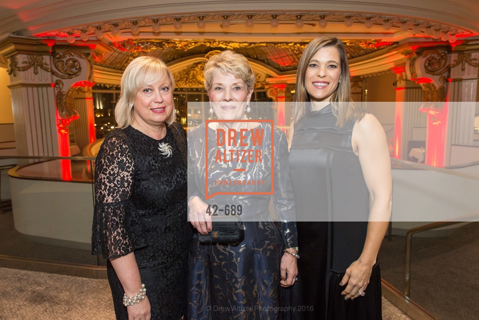 Irina Khlevner, Mary Linn Wecker, Carla Fieser, Oscar de la Renta Cocktail Party with Boaz Mazor, The Rotunda Restaurant, January 19th, 2016, Photo #42-689 Irina Khlevner, Mary Linn Wecker, Carla Fieser, Photo #42-689