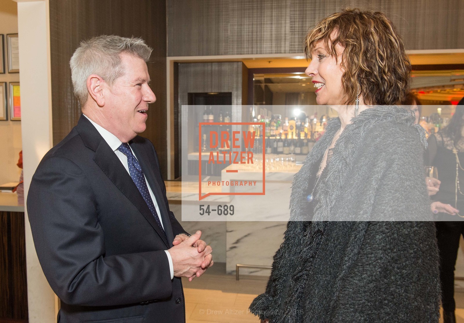 Richard Benefield, Christine Suppes, Oscar de la Renta Cocktail Party with Boaz Mazor, The Rotunda Restaurant, January 19th, 2016,Drew Altizer, Drew Altizer Photography, full-service agency, private events, San Francisco photographer, photographer california