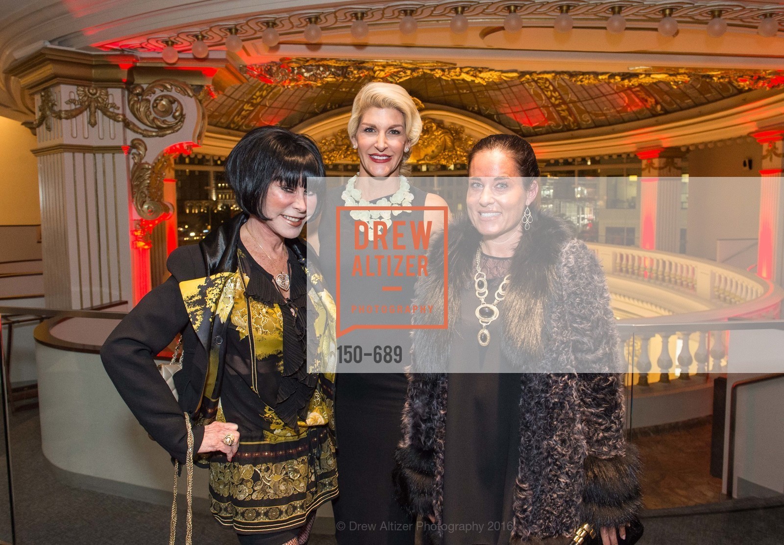 Marilyn Cabak, Karen Caldwell, Natalia Urrutia, Oscar de la Renta Cocktail Party with Boaz Mazor, The Rotunda Restaurant, January 19th, 2016