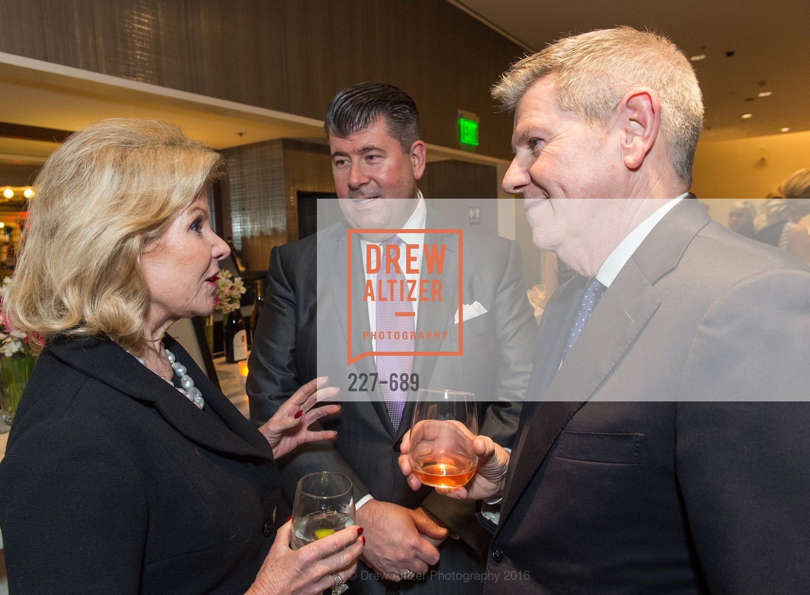 Sandra Farris, Alan Morrell, Richard Benefield, Oscar de la Renta Cocktail Party with Boaz Mazor, The Rotunda Restaurant, January 19th, 2016,Drew Altizer, Drew Altizer Photography, full-service agency, private events, San Francisco photographer, photographer california