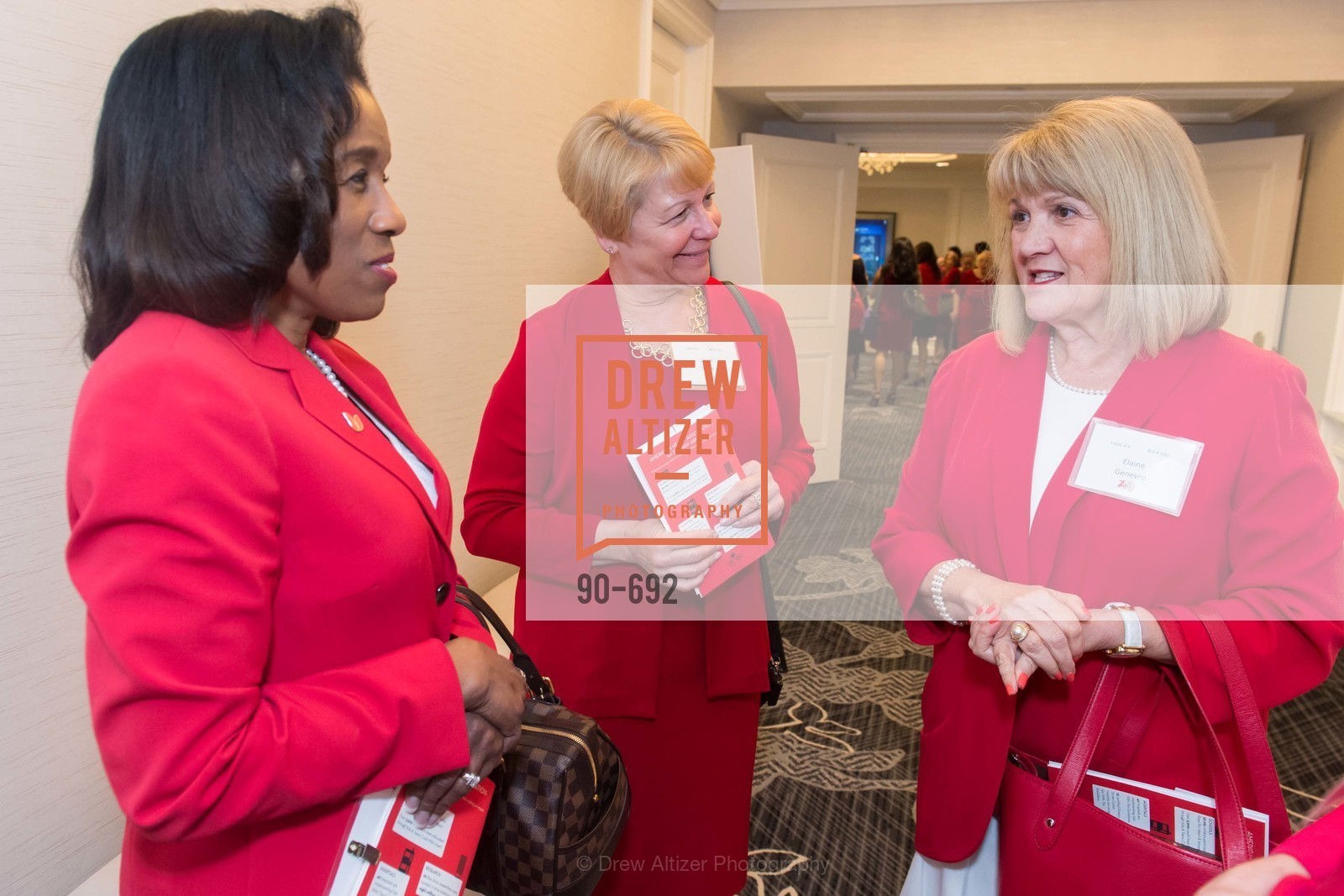 Deborah Taylor, Janet Egler, Elaine Genebro, 2015 GoRed for Women Luncheon, US, May 2nd, 2015,Drew Altizer, Drew Altizer Photography, full-service agency, private events, San Francisco photographer, photographer california