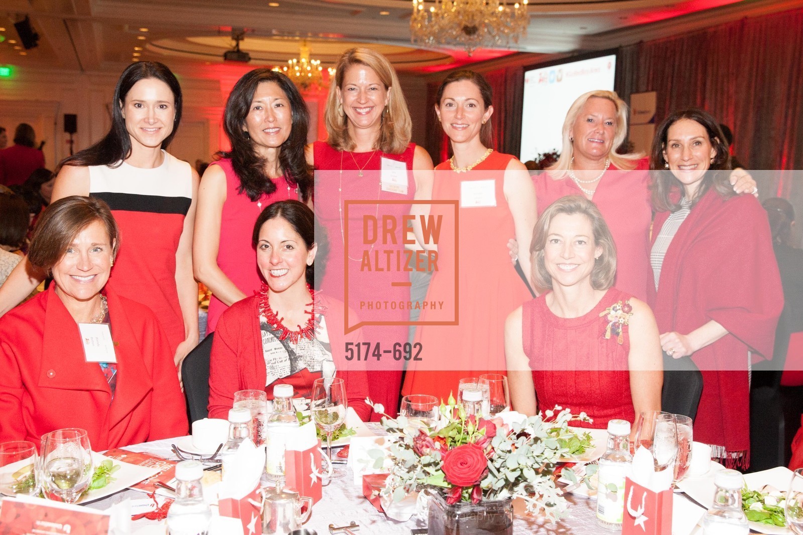 Wendy Bolton, Julie Gruber, Stacy Dobos, Jennifer Larson, Schyler Tollman, Kimberly Hooker, Karen Kotowitz, 2015 GoRed for Women Luncheon, US, May 2nd, 2015,Drew Altizer, Drew Altizer Photography, full-service agency, private events, San Francisco photographer, photographer california
