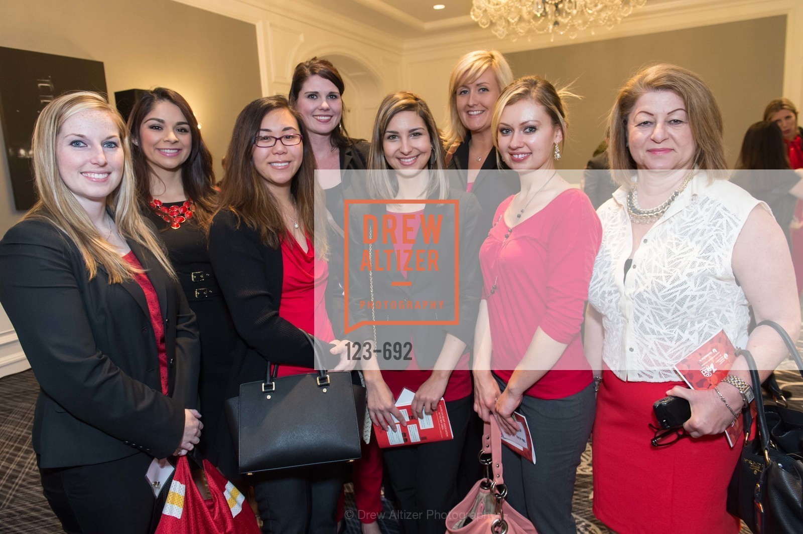 Jennifer Fletcher, Jessica Mendoza, Jessica Kuo, Marissa Anderson, Chloe Vaille, Andrea Wong, Kristin Bruner, Phoebe Marashi, 2015 GoRed for Women Luncheon, US, May 2nd, 2015,Drew Altizer, Drew Altizer Photography, full-service agency, private events, San Francisco photographer, photographer california