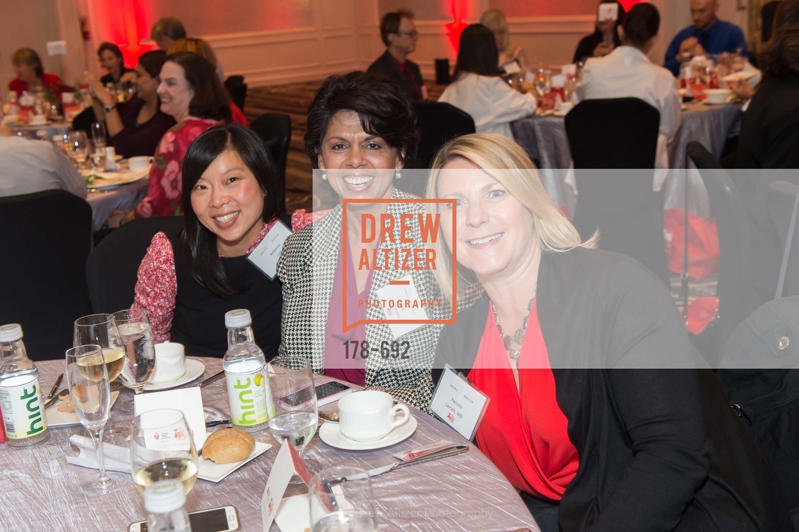 Rebecca Um, Lorna Fernandes, Pamela Laesch, 2015 GoRed for Women Luncheon, US, May 2nd, 2015, Photo #178-692 Rebecca Um, Lorna Fernandes, Pamela Laesch, Photo #178-692