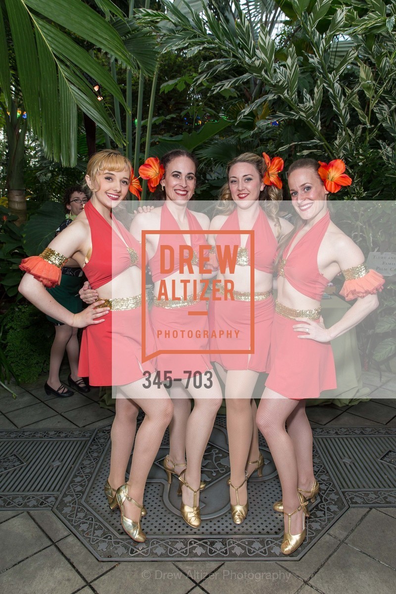 Katrina Kroetch, Angie Major, Liz Elted, Kristi Major, CONSERVATORY OF FLOWERS Presents "Gala Under Glass" (Opening of the Palm Exhibition), US, May 8th, 2015, Photo #345-703 Katrina Kroetch, Angie Major, Liz Elted, Kristi Major, Photo #345-703