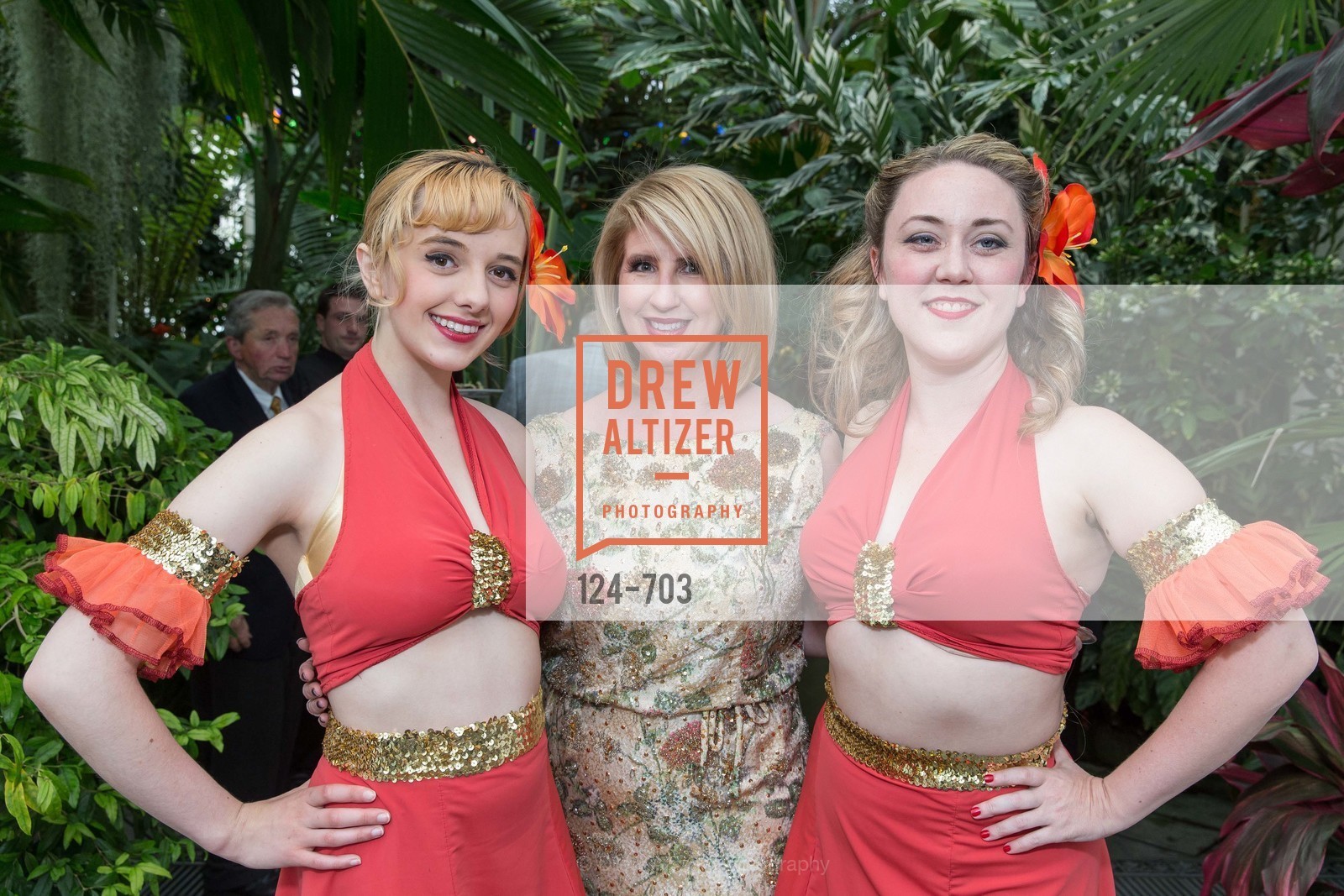 Katrina Kroetch, Roberta Economidis, Liz Etler, CONSERVATORY OF FLOWERS Presents "Gala Under Glass" (Opening of the Palm Exhibition), US, May 8th, 2015, Photo #124-703 Katrina Kroetch, Roberta Economidis, Liz Etler, Photo #124-703