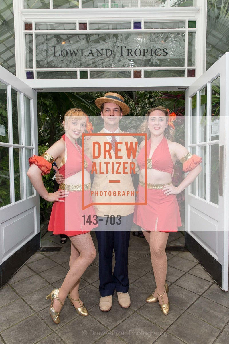 Katrina Kroetch, Sam Simmons, Liz Etler, CONSERVATORY OF FLOWERS Presents "Gala Under Glass" (Opening of the Palm Exhibition), US, May 8th, 2015, Photo #143-703 Katrina Kroetch, Sam Simmons, Liz Etler, Photo #143-703