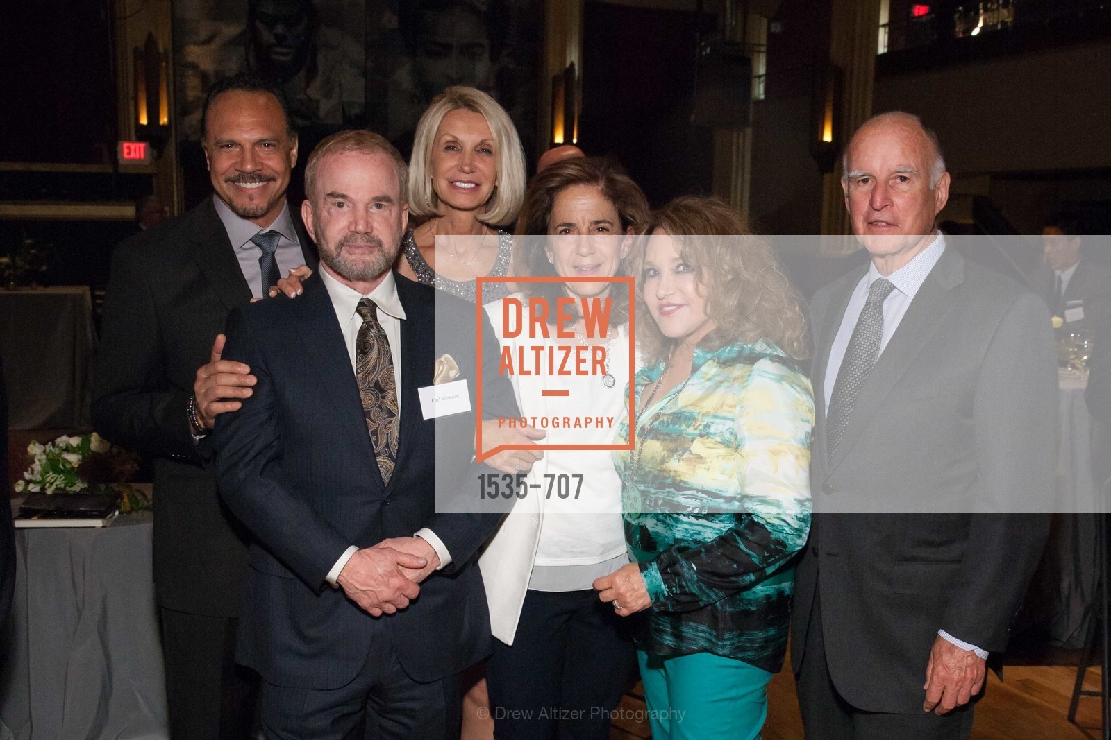 Kevin Henry, Carl Westcott, Dodi Henry, Anne Gust Brown, Jimmy Lou Westcott, Gov. Jerry Brown, OAKLAND SCHOOL FOR THE ARTS Gala 2015 with Governor Jerry Brown, US, May 8th, 2015,Drew Altizer, Drew Altizer Photography, full-service agency, private events, San Francisco photographer, photographer california