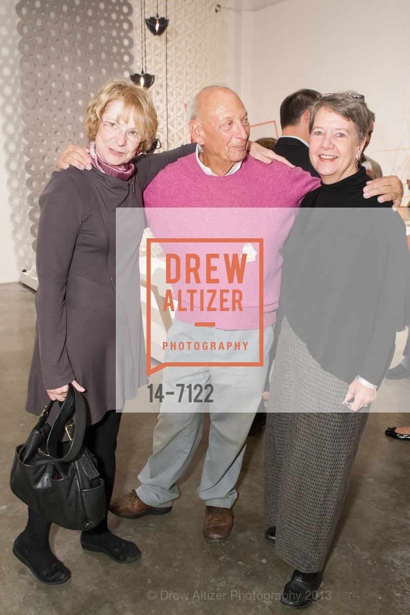 Laurel Shackelford, Ted Cohen, Chris Motley, NEW WEST COAST DESIGN 2 Exhibition Reception, US, October 25th, 2013, Photo #14-7122 Laurel Shackelford, Ted Cohen, Chris Motley, Photo #14-7122