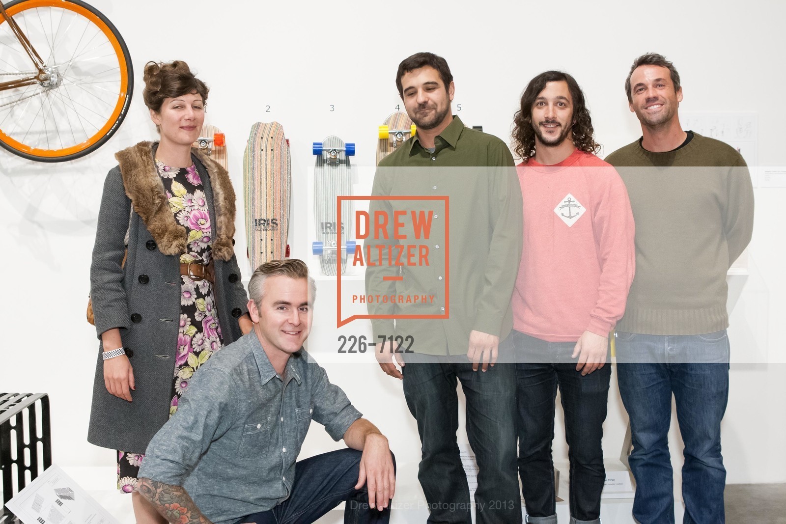David Franklin, Mariah Gardner, George Rocha, Zach Slobig, NEW WEST COAST DESIGN 2 Exhibition Reception, US, October 25th, 2013, Photo #226-7122 David Franklin, Mariah Gardner, George Rocha, Zach Slobig, Photo #226-7122