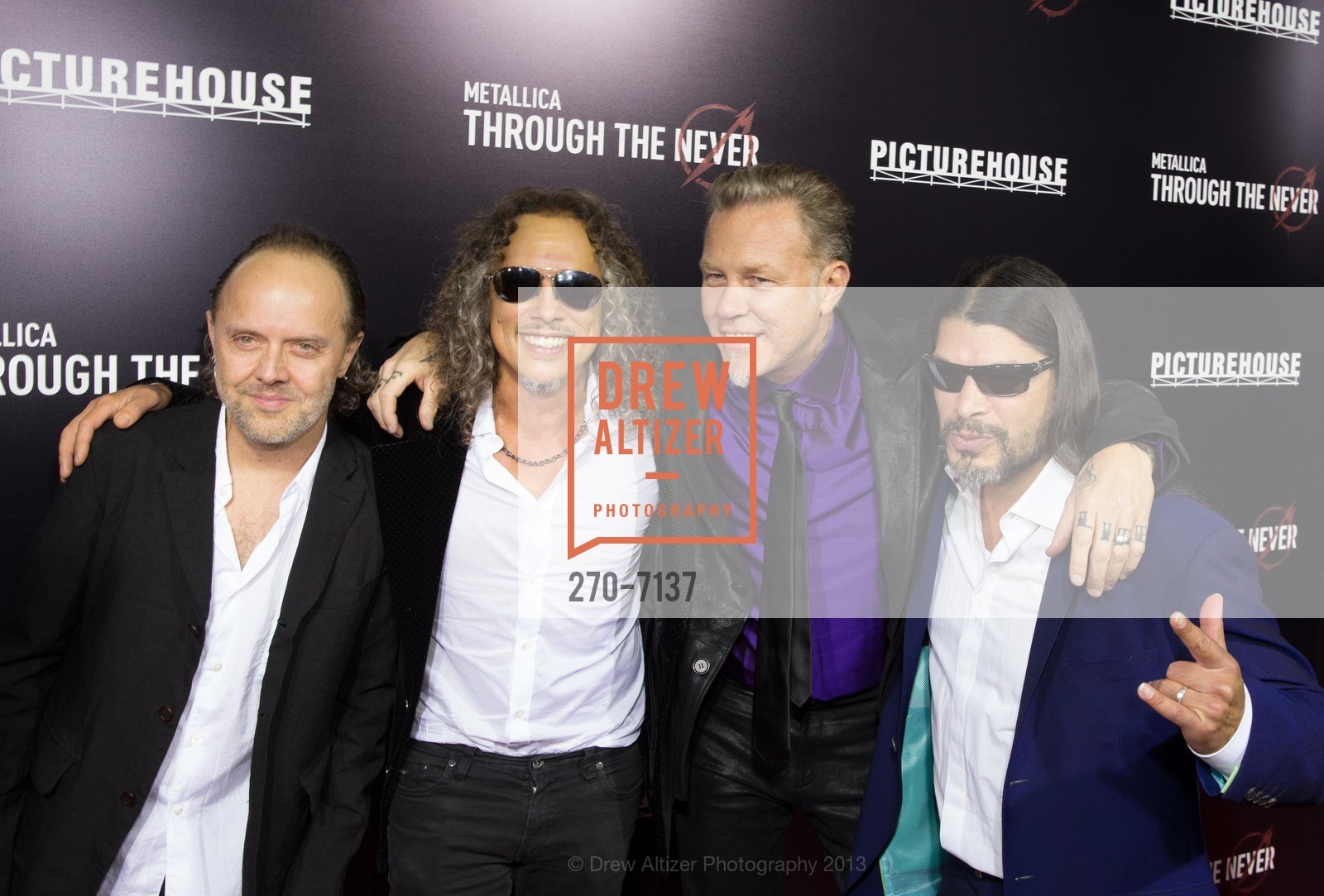 Lars Ulrich, Kirk Hammett, James Hetfield, Robert Trujillo, METALLICA THROUGH THE NEVER Red Carpet Premiere, US, September 16th, 2013, Photo #270-7137 Lars Ulrich, Kirk Hammett, James Hetfield, Robert Trujillo, Photo #270-7137