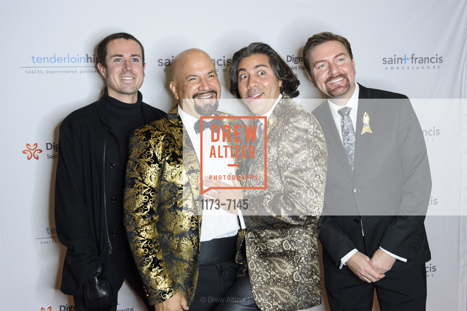 Thomas Williams, Ted Hannig, Elmer Guerrero, Kevin Owens, Saint Francis Foundation Hosts an Intimate evening with Oscar, Fairmont. 450 Mason Street, SF CA 94109, March 4th, 2018, Photo #1173-7145 Thomas Williams, Ted Hannig, Elmer Guerrero, Kevin Owens, Photo #1173-7145