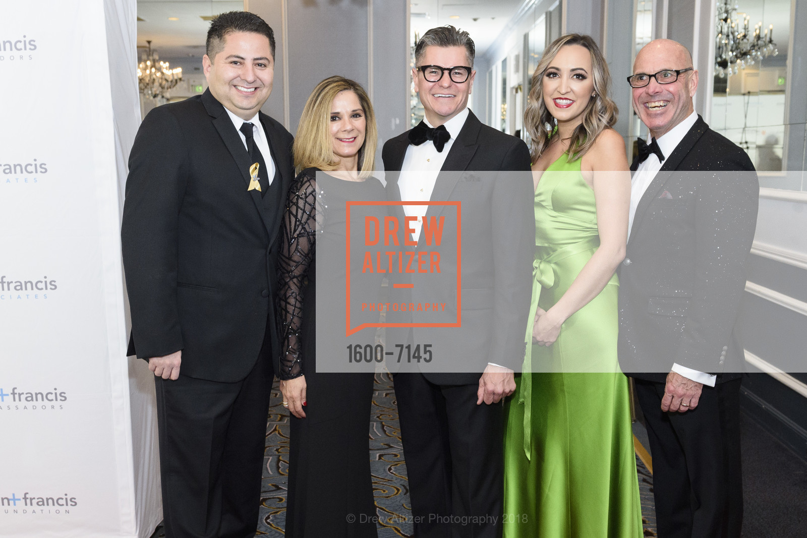 Michael Soria, Debra Kolosky, Chris Meza, Amber Sabir, Richard Solosky, Saint Francis Foundation Hosts an Intimate evening with Oscar, Fairmont. 450 Mason Street, SF CA 94109, March 4th, 2018, Photo #1600-7145 Michael Soria, Debra Kolosky, Chris Meza, Amber Sabir, Richard Solosky, Photo #1600-7145