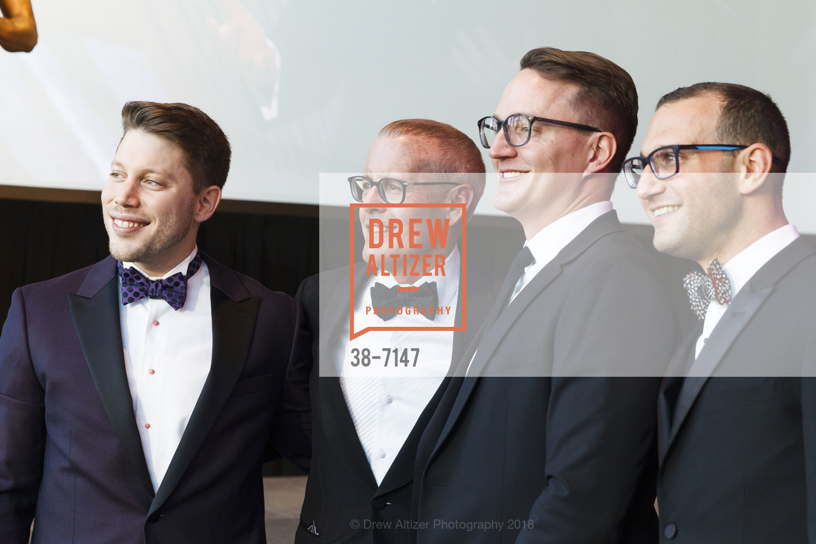 Mark Ulm, Gary Maisel, Chris Miers, Aaron Walter, Academy of Friends for their 38th Annual Academy Awards Night Charity Gala 2018, City View at Metreon. 135 4th St #4000, San Francisco, CA 94103, March 4th, 2018, Photo #38-7147 Mark Ulm, Gary Maisel, Chris Miers, Aaron Walter, Photo #38-7147
