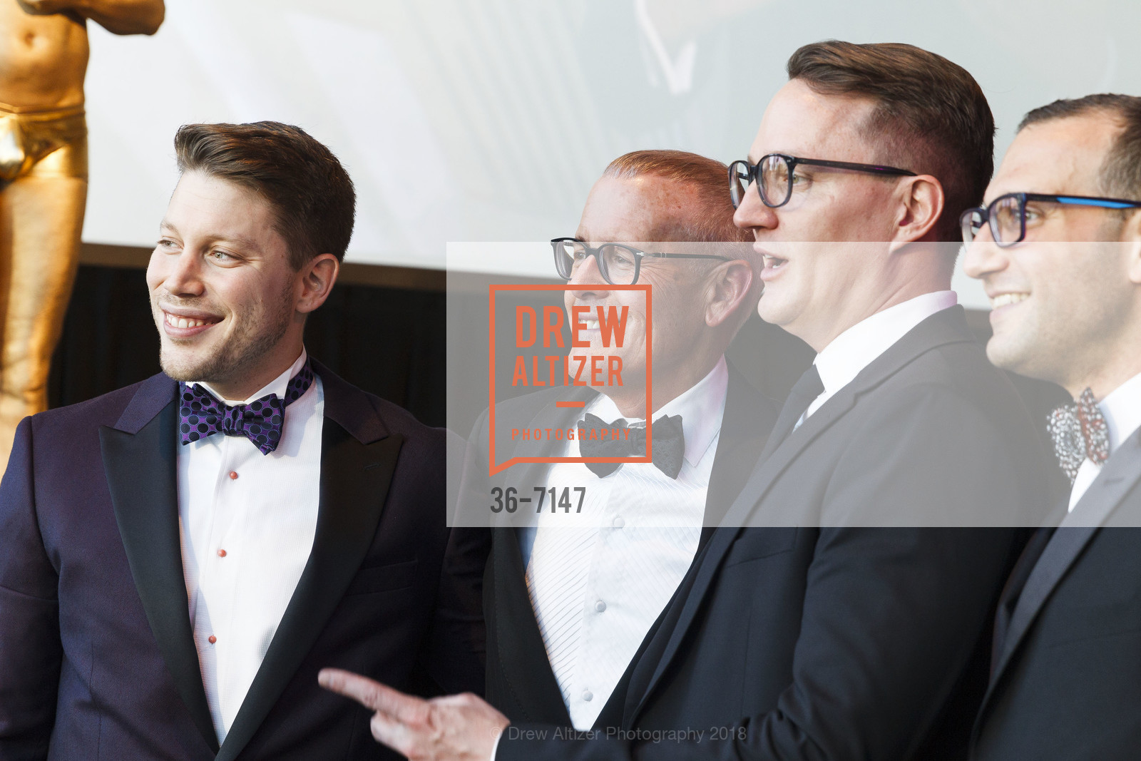 Mark Ulm, Gary Maisel, Chris Miers, Aaron Walter, Academy of Friends for their 38th Annual Academy Awards Night Charity Gala 2018, City View at Metreon. 135 4th St #4000, San Francisco, CA 94103, March 4th, 2018, Photo #36-7147 Mark Ulm, Gary Maisel, Chris Miers, Aaron Walter, Photo #36-7147