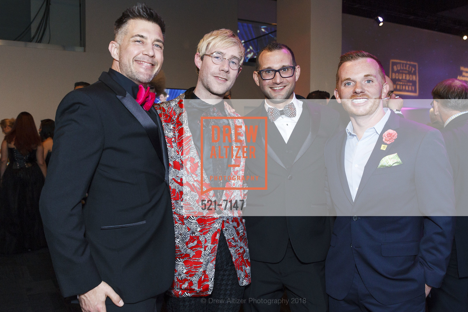 Michael Kinsley, Kentwell Muckensuss, Aaron Walker, Joe Hollendoner, Academy of Friends for their 38th Annual Academy Awards Night Charity Gala 2018, City View at Metreon. 135 4th St #4000, San Francisco, CA 94103, March 4th, 2018, Photo #521-7147 Michael Kinsley, Kentwell Muckensuss, Aaron Walker, Joe Hollendoner, Photo #521-7147