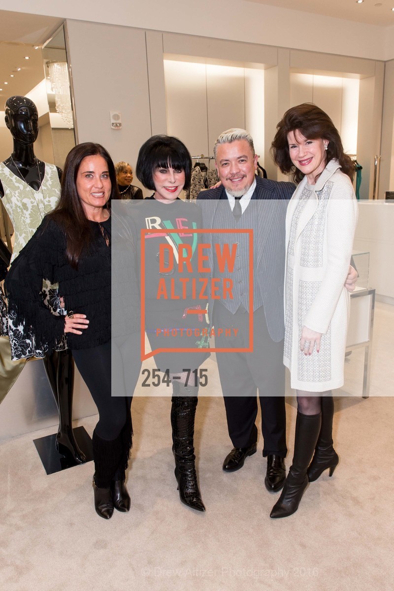 Natalia Urrutia, Marilyn Cabak, Victor Vargas, Elaine Mellis, The National Domestic Violence Hotline 20th Anniversary Gala Launch Party, St. John Boutique. 767 Market St, January 20th, 2016,Drew Altizer, Drew Altizer Photography, full-service agency, private events, San Francisco photographer, photographer california