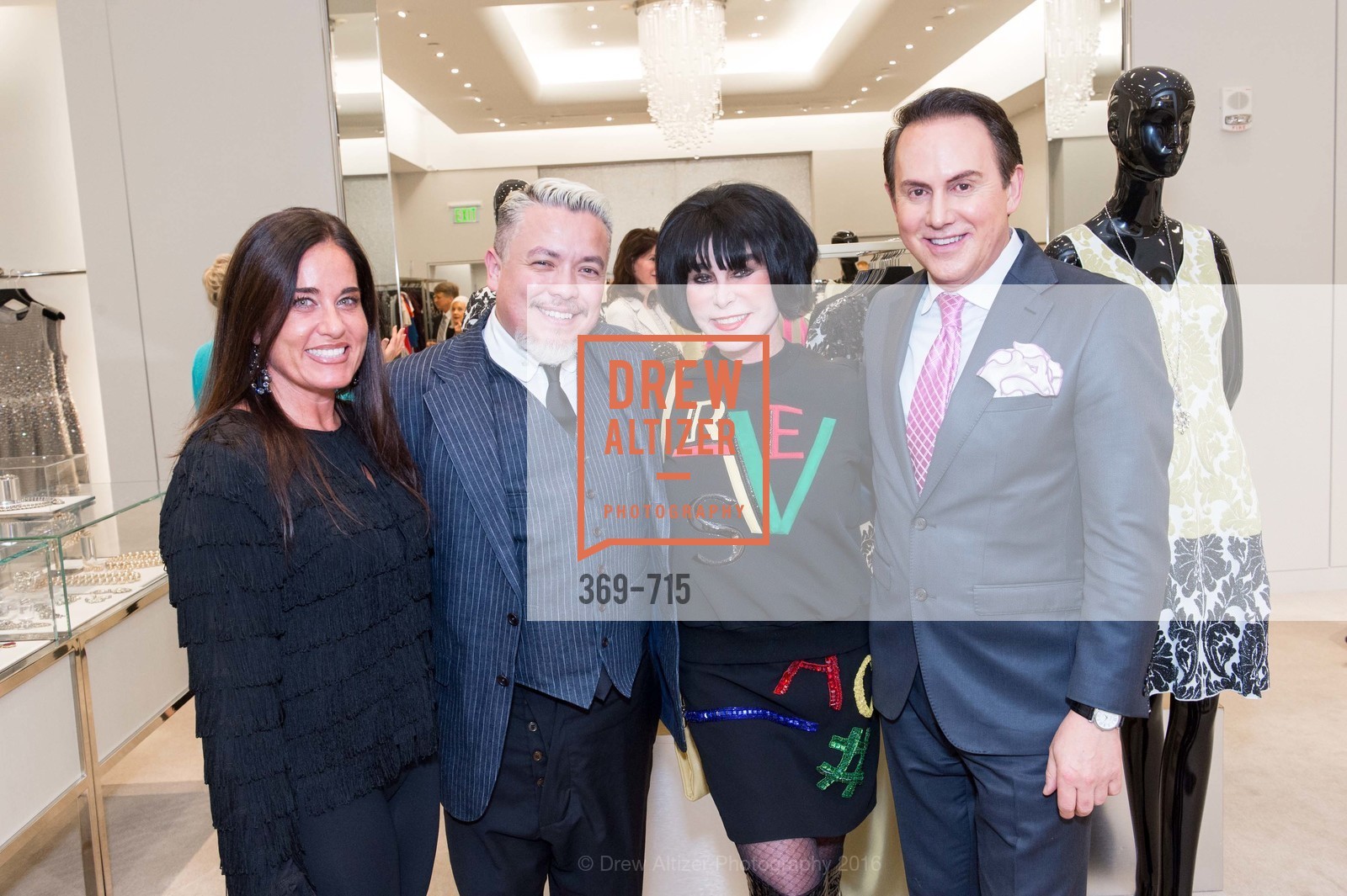 Natalia Urrutia, Victor Vargas, Marilyn Cabak, Joel Goodrich, The National Domestic Violence Hotline 20th Anniversary Gala Launch Party, St. John Boutique. 767 Market St, January 20th, 2016,Drew Altizer, Drew Altizer Photography, full-service agency, private events, San Francisco photographer, photographer california