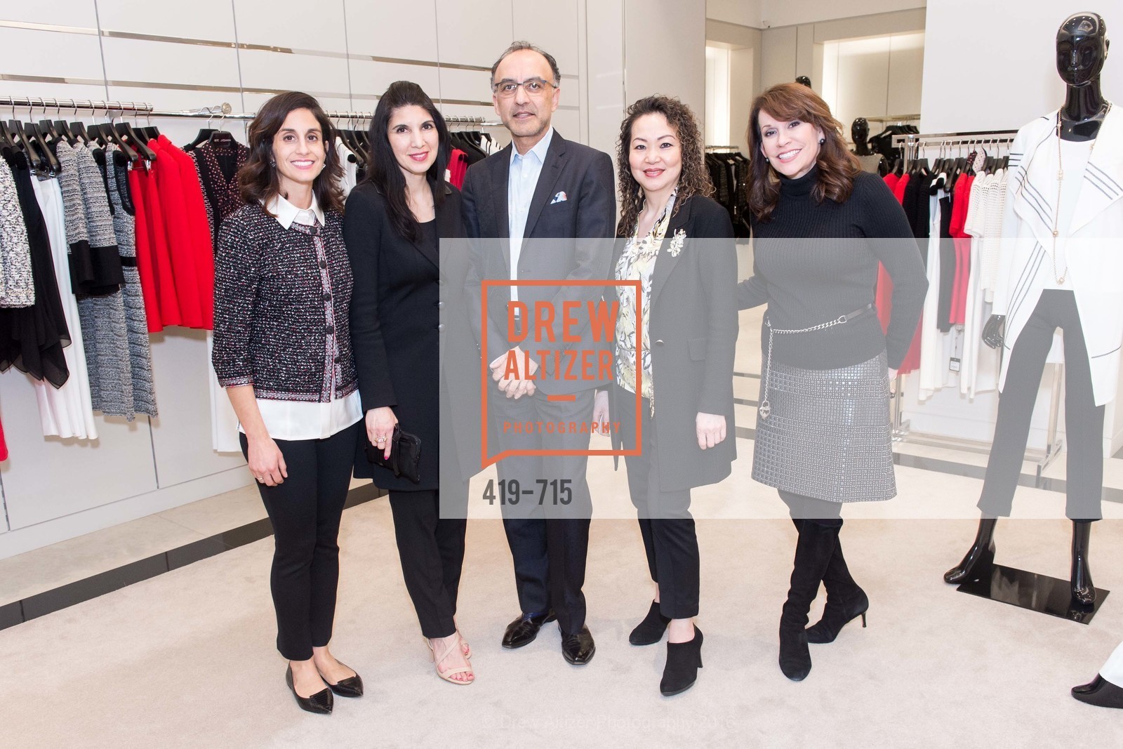 Jennifer Carrillo, Yoshabel Clements, Qais Abrahim, Katherine Cheng, Kate DeBernardi, The National Domestic Violence Hotline 20th Anniversary Gala Launch Party, St. John Boutique, January 20th, 2016, Photo #419-715 Jennifer Carrillo, Yoshabel Clements, Qais Abrahim, Katherine Cheng, Kate DeBernardi, Photo #419-715