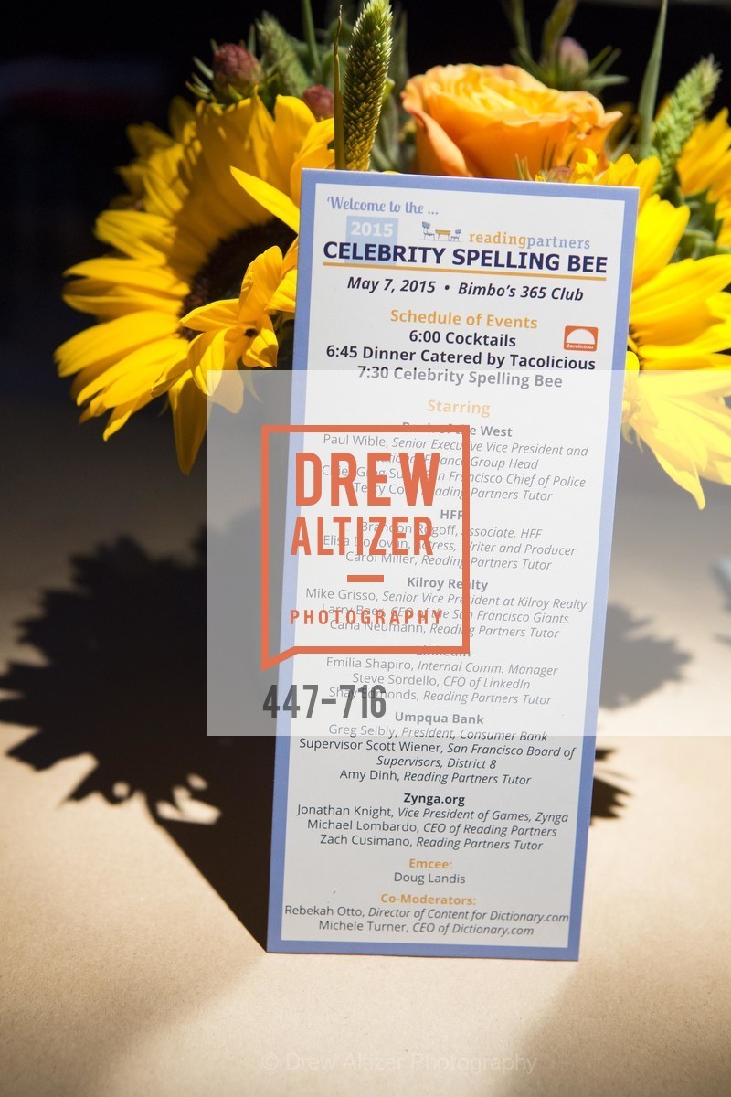 Atmosphere, READING PARTNERS BAY AREA Celebrity Spelling Bee, US, May 9th, 2015,Drew Altizer, Drew Altizer Photography, full-service agency, private events, San Francisco photographer, photographer california