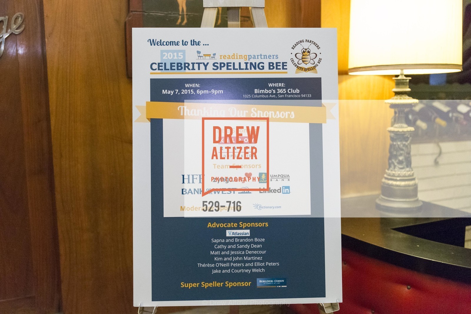 Atmosphere, READING PARTNERS BAY AREA Celebrity Spelling Bee, US, May 9th, 2015,Drew Altizer, Drew Altizer Photography, full-service agency, private events, San Francisco photographer, photographer california