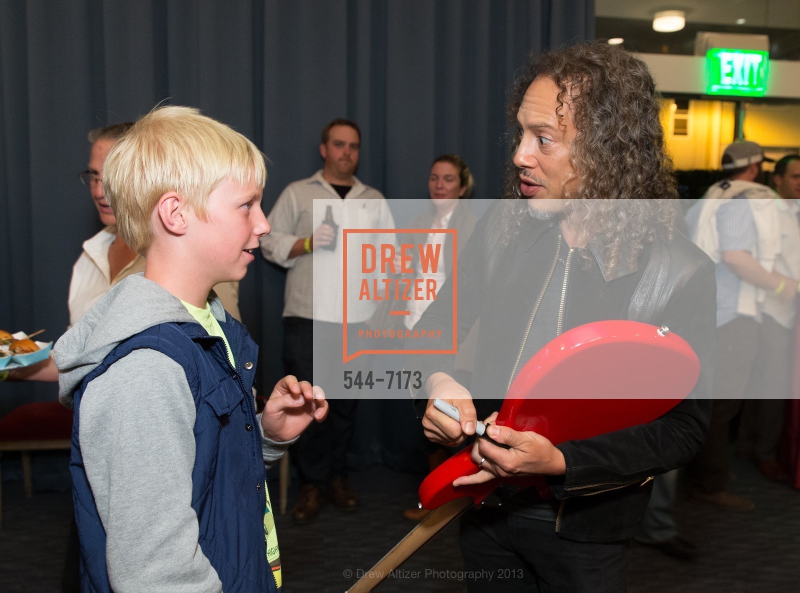 Alexander Dalsager, Kirk Hammett, MILL VALLEY FILM FESTIVAL 2013 Metallica Screening, Smith Rafael Film Center. 1118 4th Street, September 17th, 2013, Photo #544-7173 Alexander Dalsager, Kirk Hammett, Photo #544-7173