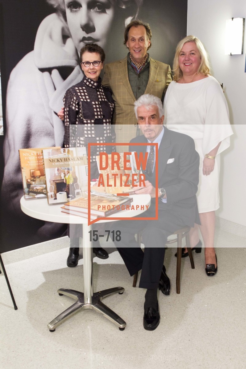 Kathleen Taylor, Nicky Haslam, Ned Mobley, Heidi Gerpheide, ICAA Hosts NICKY HASLAM'S Lecture and Book Signing, US, May 12th, 2015, Photo #15-718 Kathleen Taylor, Nicky Haslam, Ned Mobley, Heidi Gerpheide, Photo #15-718
