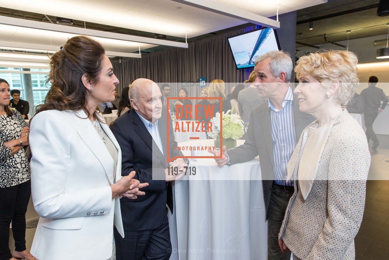 Suzy Welch, Jack Welch, Barbara Brookins-schneider, THE LINKEDIN Discussion Series featuring Jack and Suzy Welch with LinkedIn Executive Editor Dan Roth, US, May 12th, 2015,Drew Altizer, Drew Altizer Photography, full-service agency, private events, San Francisco photographer, photographer california