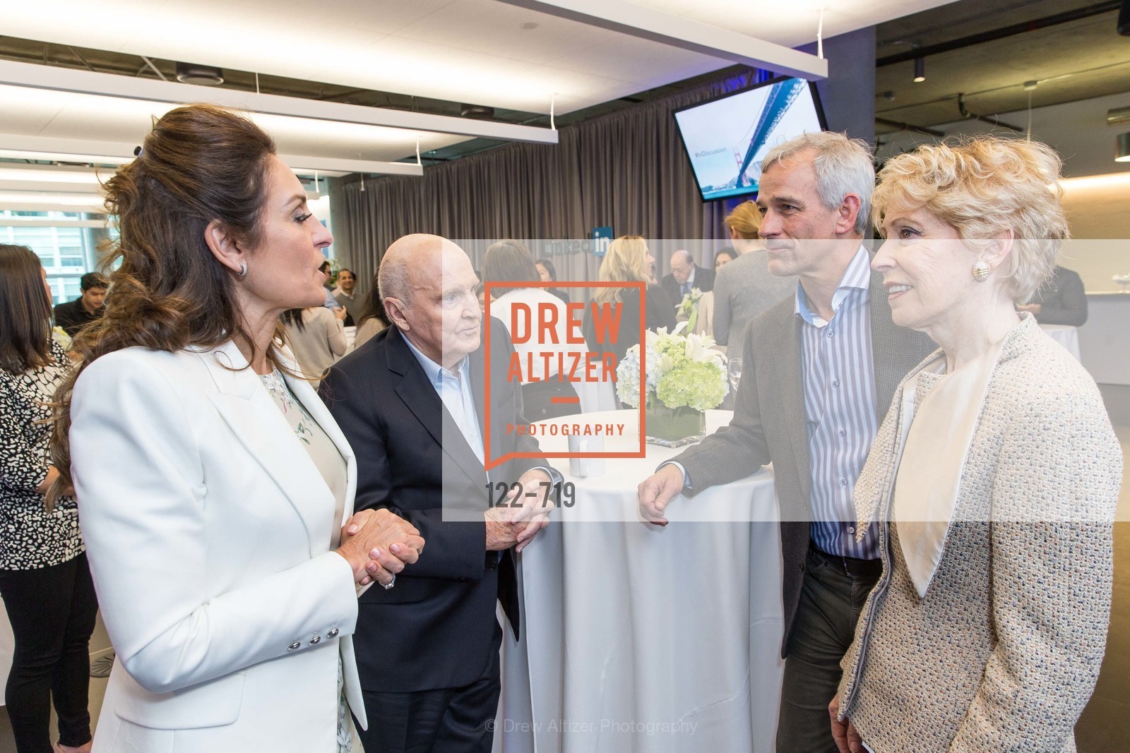 Suzy Welch, Jack Welch, Barbara Brookins-schneider, THE LINKEDIN Discussion Series featuring Jack and Suzy Welch with LinkedIn Executive Editor Dan Roth, US, May 12th, 2015,Drew Altizer, Drew Altizer Photography, full-service agency, private events, San Francisco photographer, photographer california