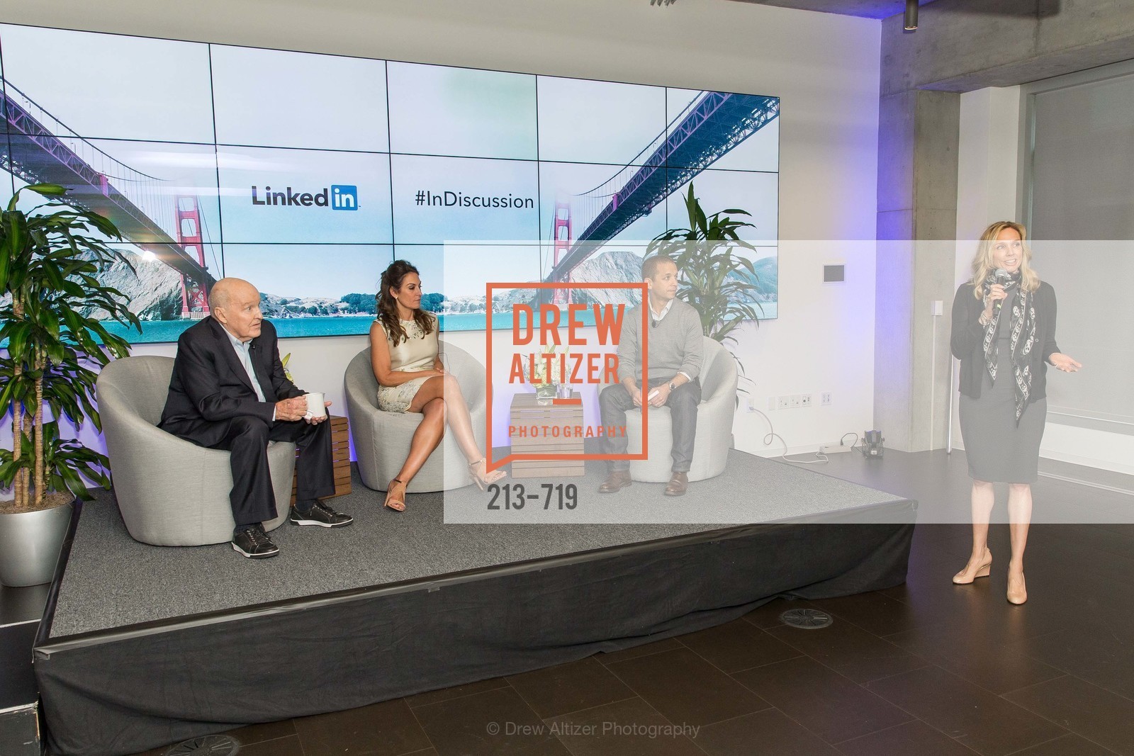 Jack Welch, Suzy Welch, Dan Roth, Catherine Fisher, THE LINKEDIN Discussion Series featuring Jack and Suzy Welch with LinkedIn Executive Editor Dan Roth, US, May 12th, 2015,Drew Altizer, Drew Altizer Photography, full-service agency, private events, San Francisco photographer, photographer california