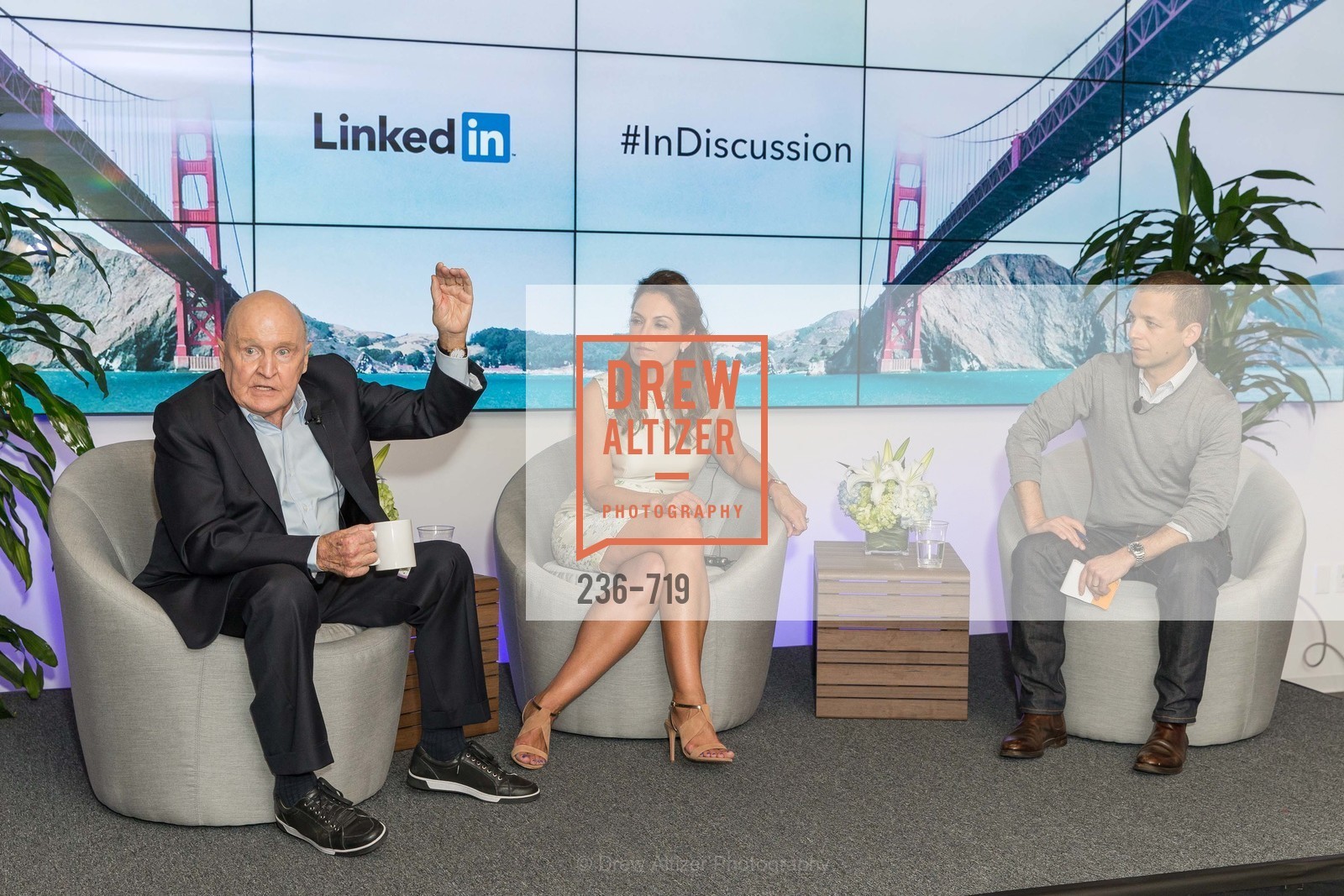 Jack Welch, Suzy Welch, Dan Roth, THE LINKEDIN Discussion Series featuring Jack and Suzy Welch with LinkedIn Executive Editor Dan Roth, US, May 12th, 2015,Drew Altizer, Drew Altizer Photography, full-service agency, private events, San Francisco photographer, photographer california