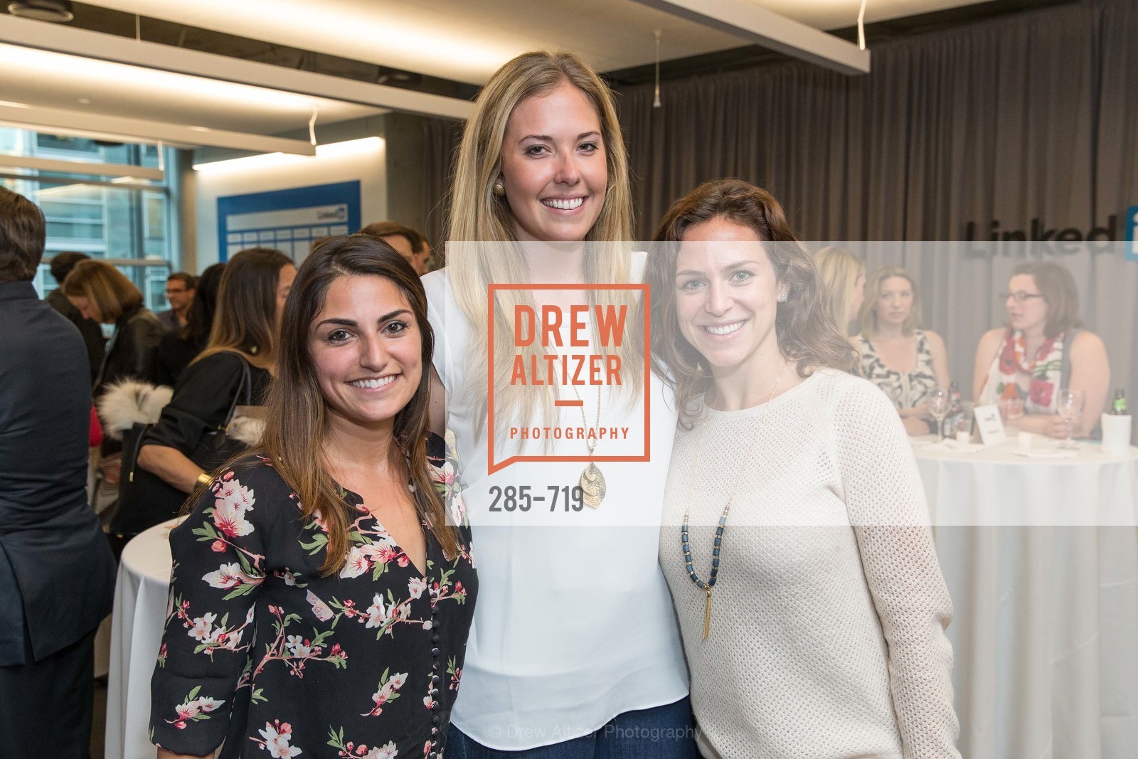 Kimia Raafat, Taylor Holmes, Annelise Reynolds, THE LINKEDIN Discussion Series featuring Jack and Suzy Welch with LinkedIn Executive Editor Dan Roth, US, May 12th, 2015, Photo #285-719 Kimia Raafat, Taylor Holmes, Annelise Reynolds, Photo #285-719