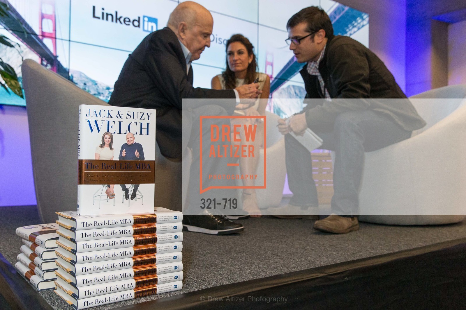 Jack Welch, Suzy Welch, Max Tabes, THE LINKEDIN Discussion Series featuring Jack and Suzy Welch with LinkedIn Executive Editor Dan Roth, US, May 12th, 2015,Drew Altizer, Drew Altizer Photography, full-service agency, private events, San Francisco photographer, photographer california