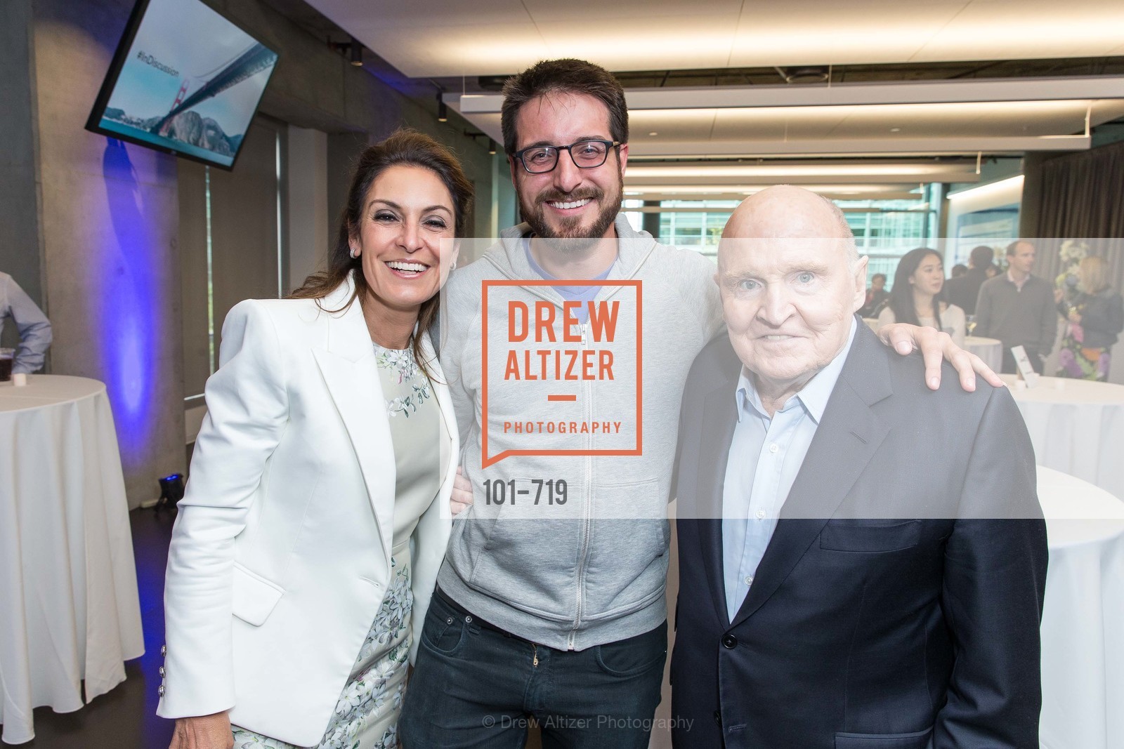 Suzy Welch, Charles Cushing, Jack Welch, THE LINKEDIN Discussion Series featuring Jack and Suzy Welch with LinkedIn Executive Editor Dan Roth, US, May 12th, 2015,Drew Altizer, Drew Altizer Photography, full-service agency, private events, San Francisco photographer, photographer california