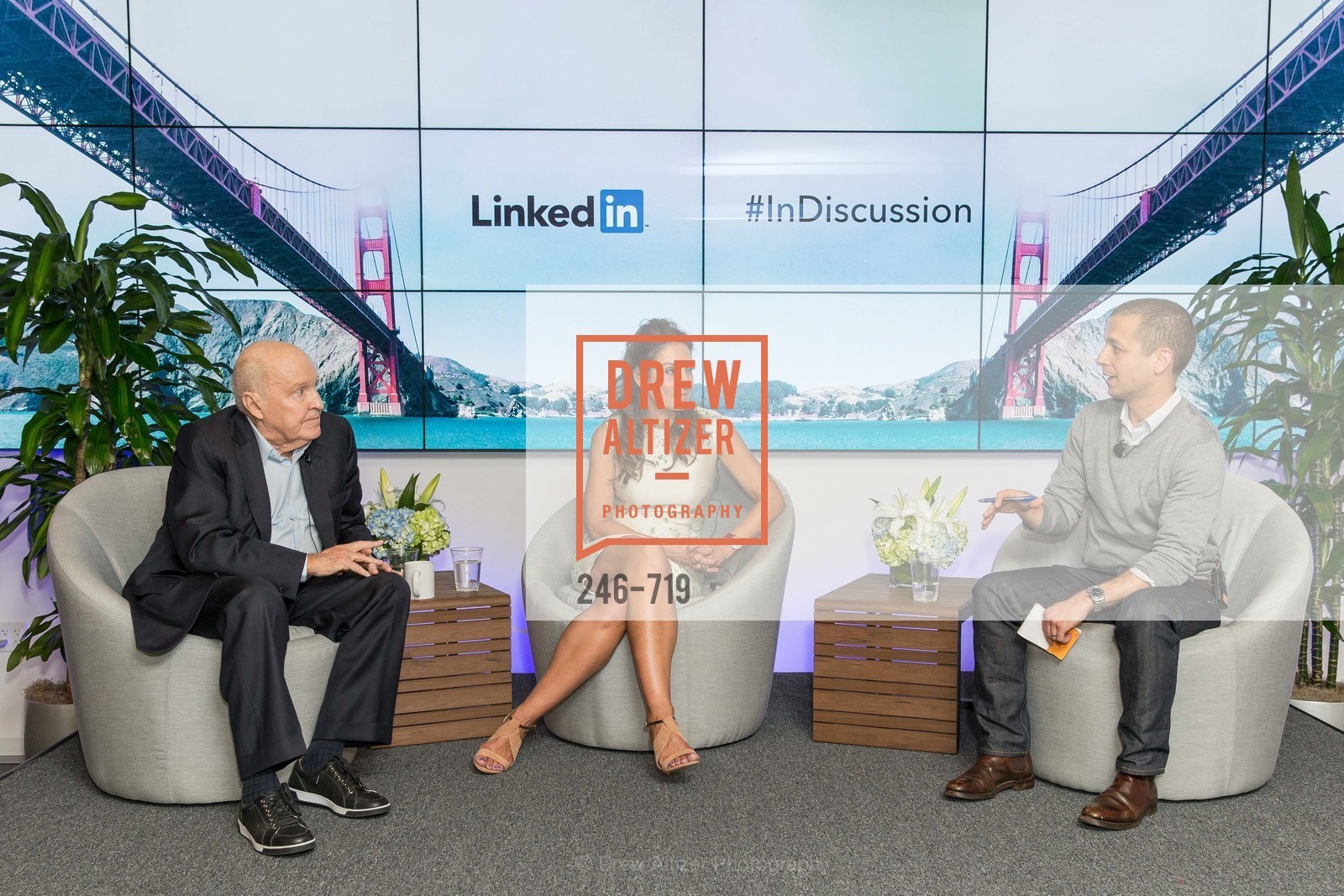 Jack Welch, Suzy Welch, Dan Roth, THE LINKEDIN Discussion Series featuring Jack and Suzy Welch with LinkedIn Executive Editor Dan Roth, US, May 12th, 2015,Drew Altizer, Drew Altizer Photography, full-service agency, private events, San Francisco photographer, photographer california