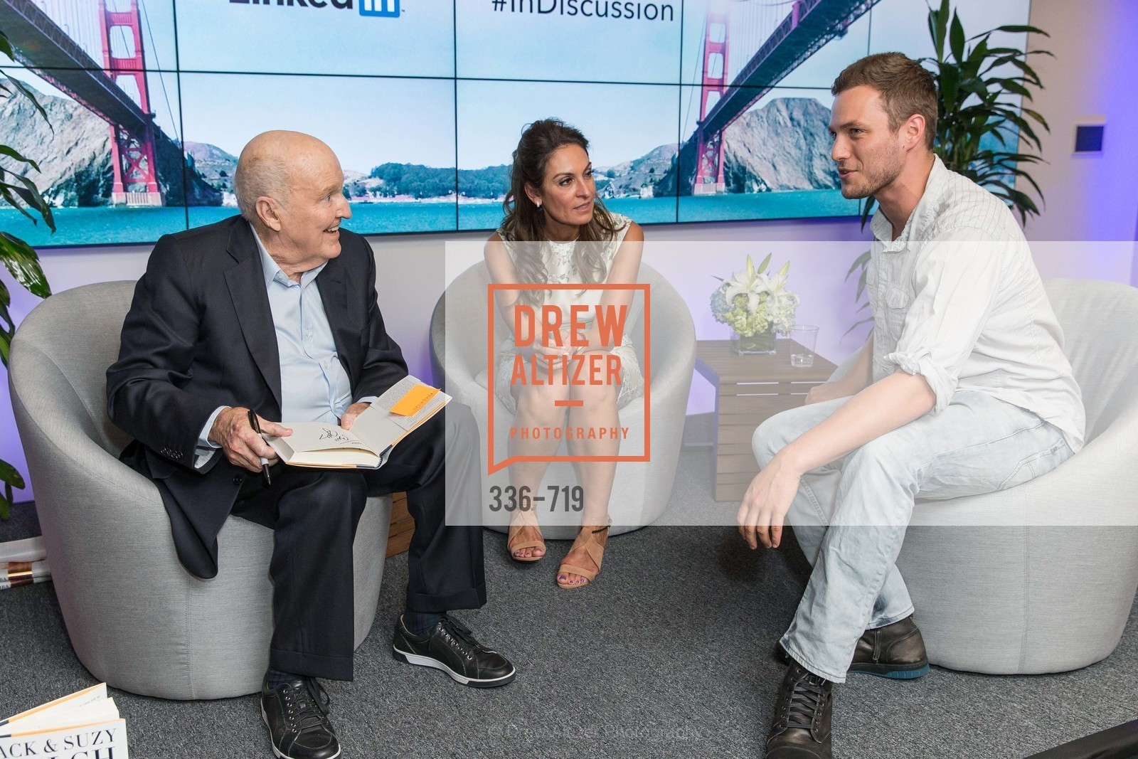 Jack Welch, Suzy Welch, Austin Anderson, THE LINKEDIN Discussion Series featuring Jack and Suzy Welch with LinkedIn Executive Editor Dan Roth, US, May 12th, 2015,Drew Altizer, Drew Altizer Photography, full-service agency, private events, San Francisco photographer, photographer california