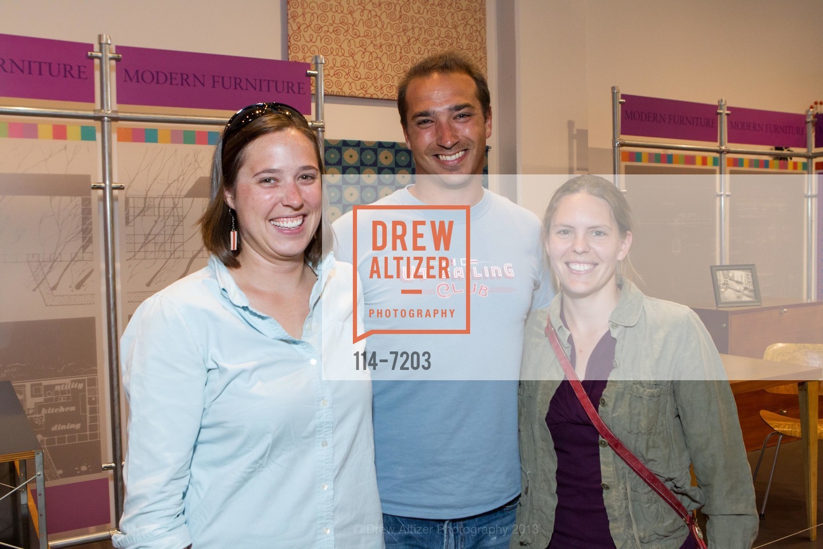 Theresa Curtis, Jacob Leverich, Lindsay Poland, MUSEUM OF CRAFT & DESIGN Herman Miller and Holly Lane Exhibition Reception, US, July 19th, 2013, Photo #114-7203 Theresa Curtis, Jacob Leverich, Lindsay Poland, Photo #114-7203
