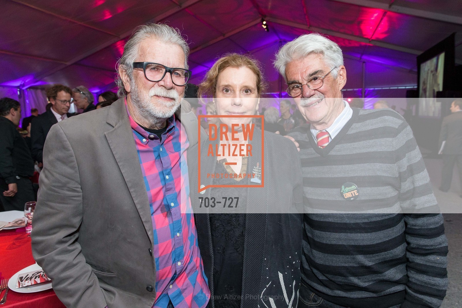 Robert Hudson, Mary Hull Webster, Richard Shaw, SAN FRANCISCO ART INSTITUTE Gala Honoring Art Visionary and Advocate ROSELYNE CHROMAN SWIG, US, May 14th, 2015,Drew Altizer, Drew Altizer Photography, full-service agency, private events, San Francisco photographer, photographer california
