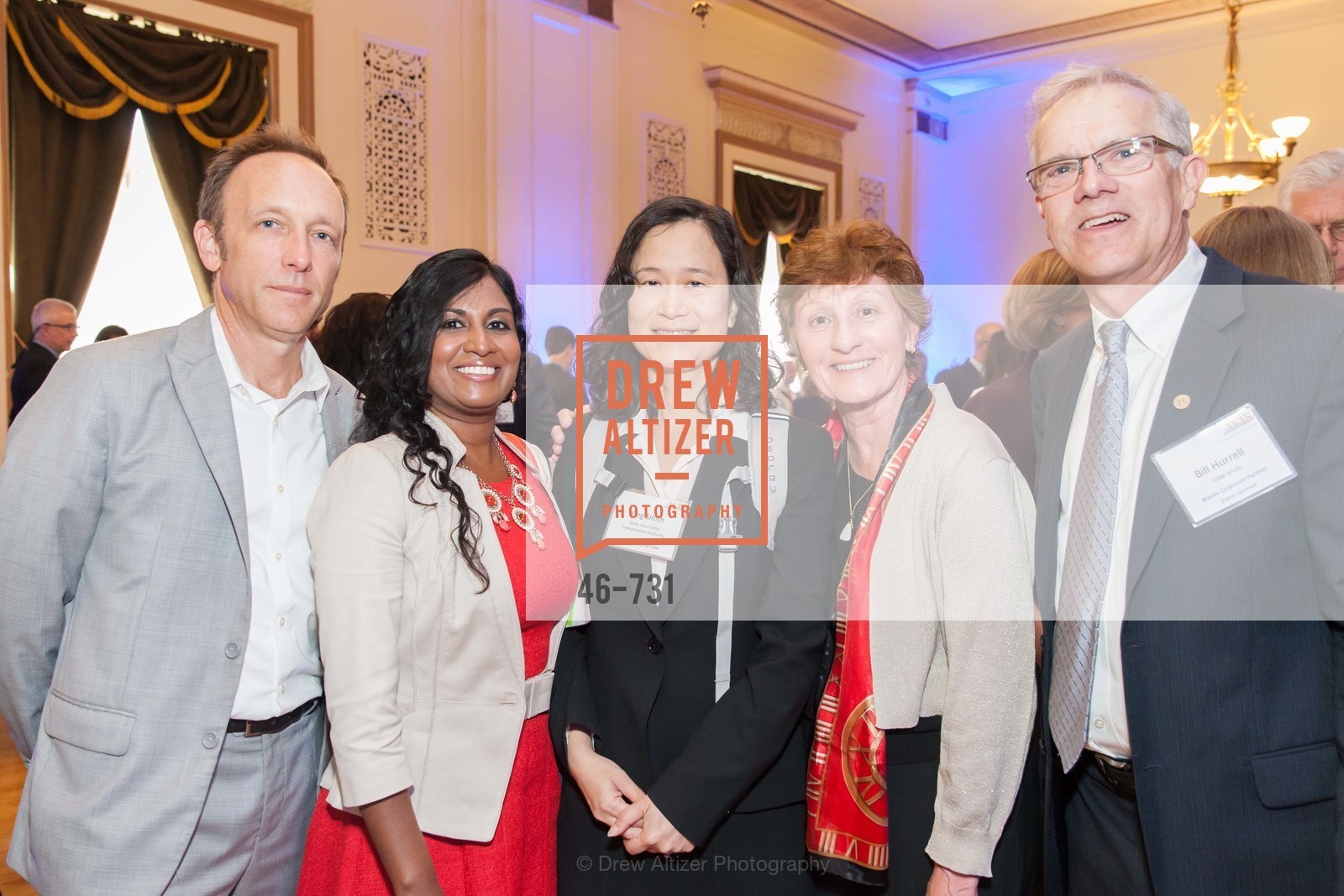 Brian Burkhard, Sajeeni, Ying Smith, Bill Hurrell, WOMEN'S TRANSPORTATION SEMINAR SF Bay Area Chapter Annual Scholarship Awards, US, May 15th, 2015, Photo #46-731 Brian Burkhard, Sajeeni, Ying Smith, Bill Hurrell, Photo #46-731