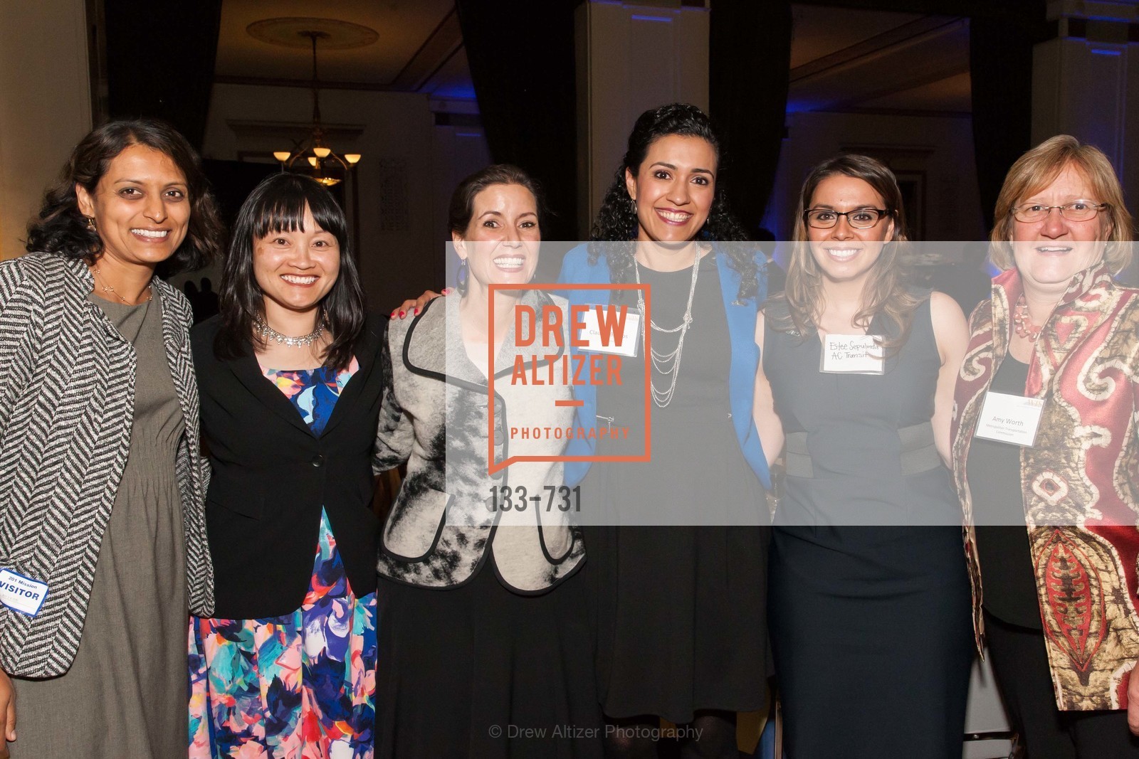 Ratna Amin, Libby Schaaf, Claudia Burgos, Estee Sepulveda, Amy Worth, WOMEN'S TRANSPORTATION SEMINAR SF Bay Area Chapter Annual Scholarship Awards, US, May 15th, 2015, Photo #133-731 Ratna Amin, Libby Schaaf, Claudia Burgos, Estee Sepulveda, Amy Worth, Photo #133-731