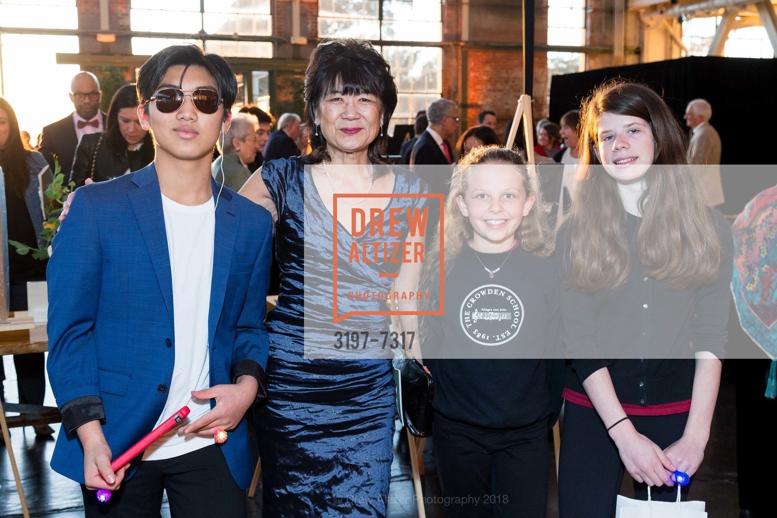 Sasha Pevec, Doris Fukawa, Sasha Freedberg, Rose Rostin, Music Blossoms: Crowden's 2018 Gala, Craneway Pavillion. 1414 Harbour Way S, March 10th, 2018, Photo #3197-7317 Sasha Pevec, Doris Fukawa, Sasha Freedberg, Rose Rostin, Photo #3197-7317