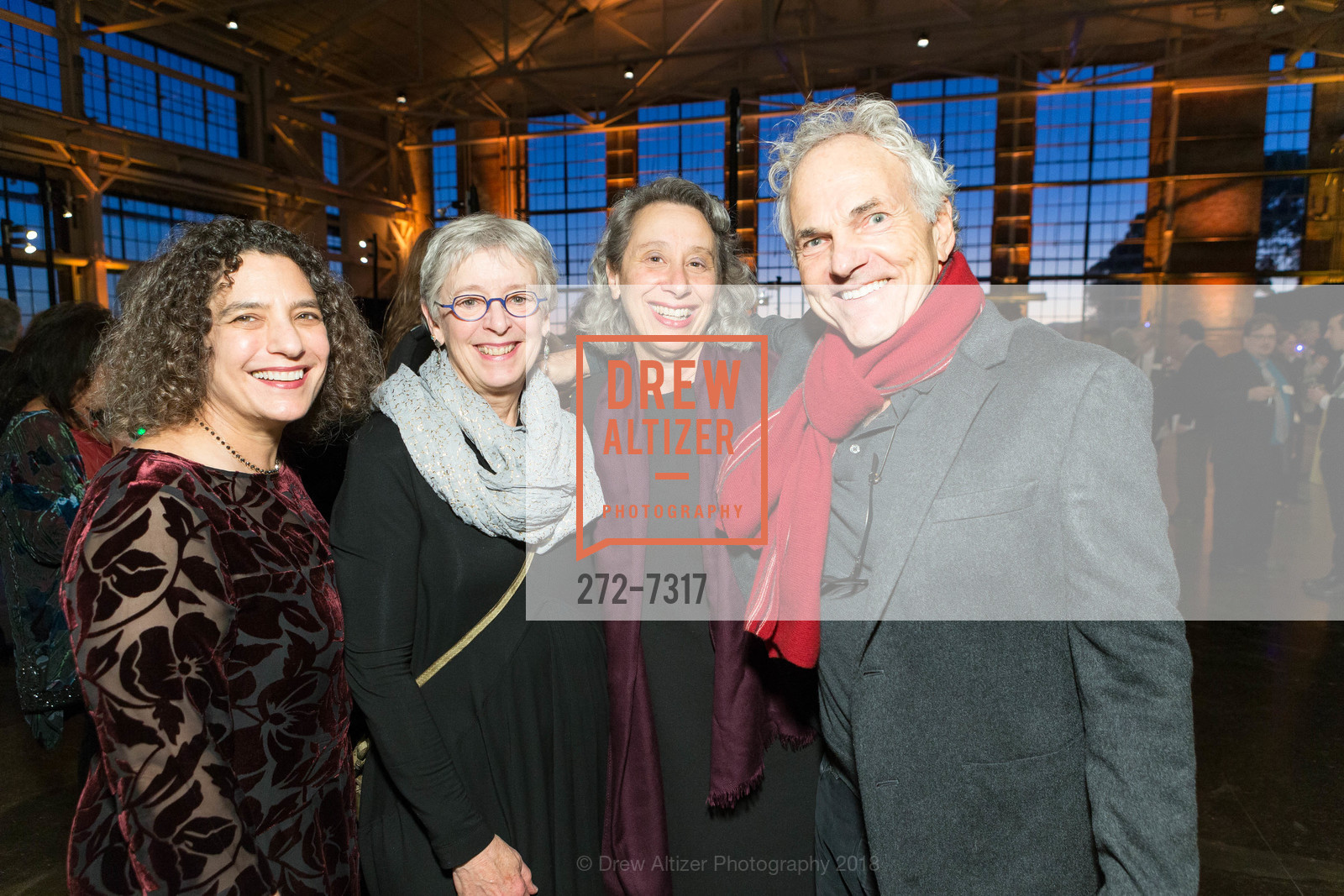 Clara Basile, Deborah O'Grady, Connie Wolf, Richard Misrach, Music Blossoms: Crowden's 2018 Gala, Craneway Pavillion. 1414 Harbour Way S, March 10th, 2018, Photo #272-7317 Clara Basile, Deborah O'Grady, Connie Wolf, Richard Misrach, Photo #272-7317