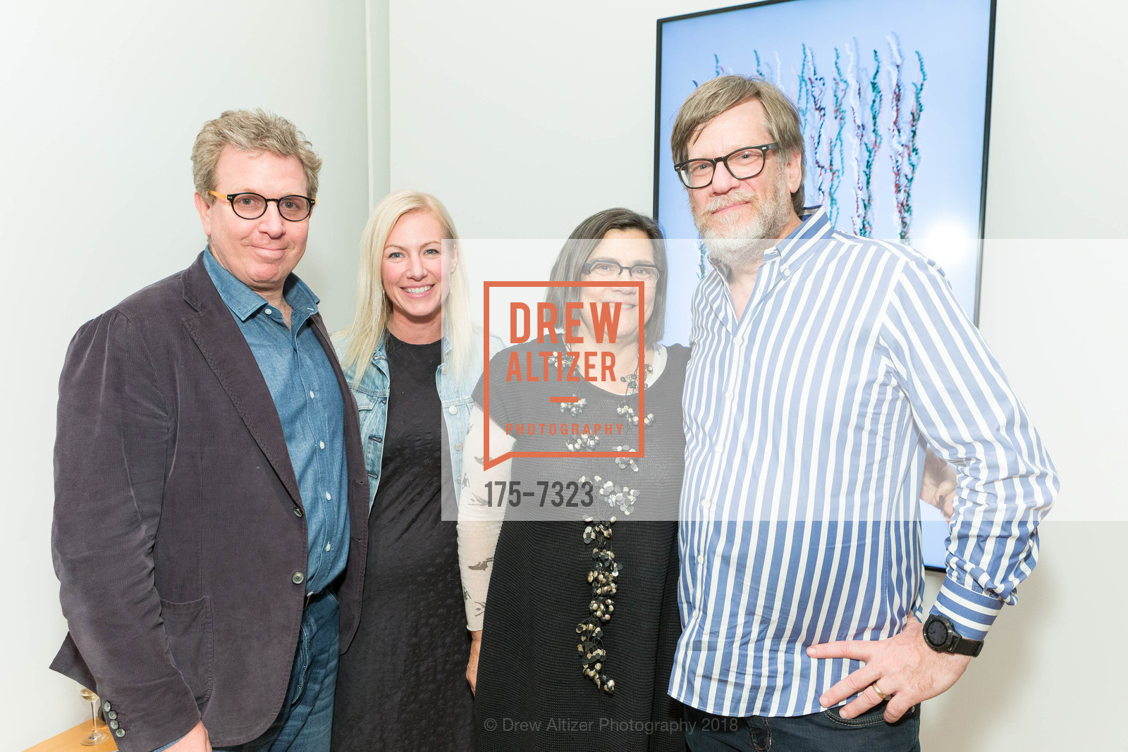 Marc Glimcher, Elizabeth Sullivan, Deborah Rappaport, Andy Rappaport, Michal Rovner Opening Reception at Pace Palo Alto 2018, Pace Palo Alto. 229 Hamilton Ave Palo Alto CA 94301, March 8th, 2018, Photo #175-7323 Marc Glimcher, Elizabeth Sullivan, Deborah Rappaport, Andy Rappaport, Photo #175-7323