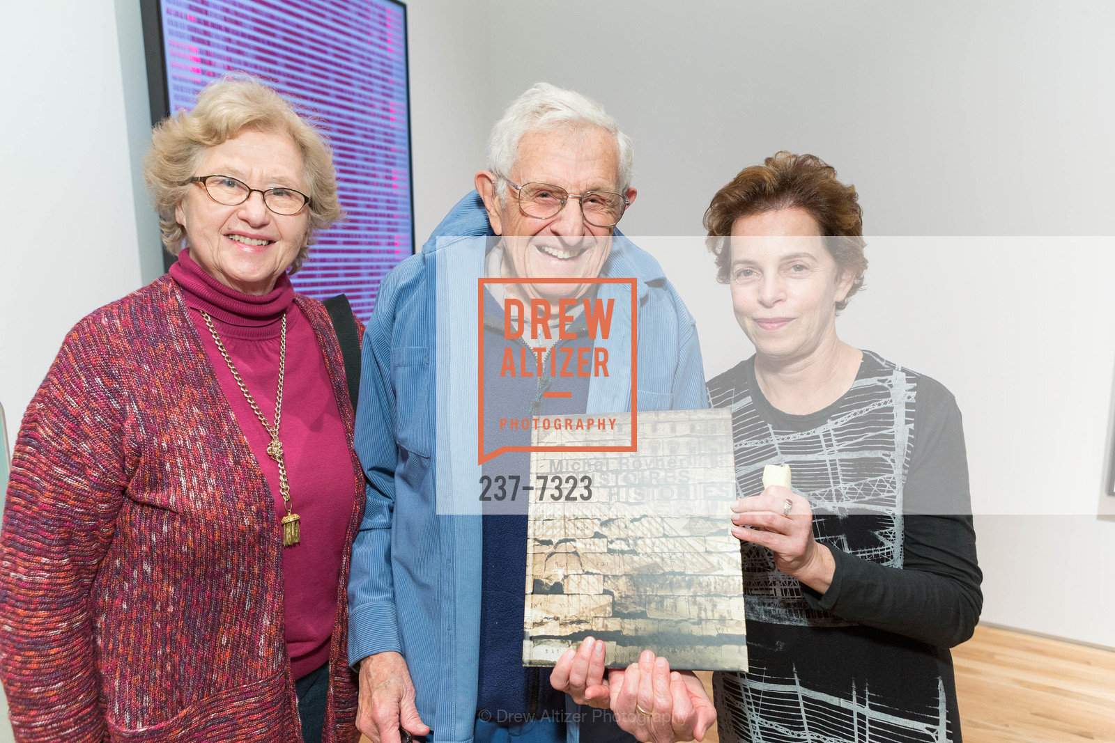 Gabriella Luson, Martin Katz, Michal Rovner, Michal Rovner Opening Reception at Pace Palo Alto 2018, Pace Palo Alto. 229 Hamilton Ave Palo Alto CA 94301, Photo #237-7323 Gabriella Luson, Martin Katz, Michal Rovner, Photo #237-7323